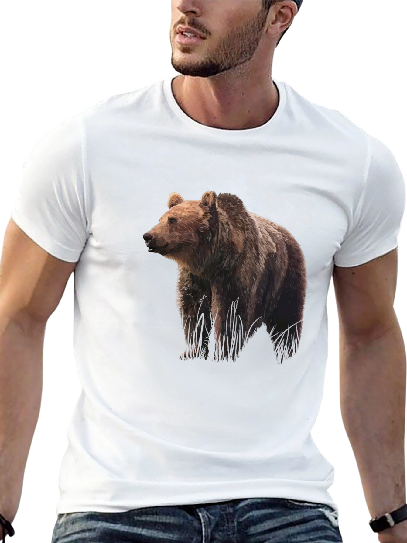 Bear Graphic Print T-Shirt