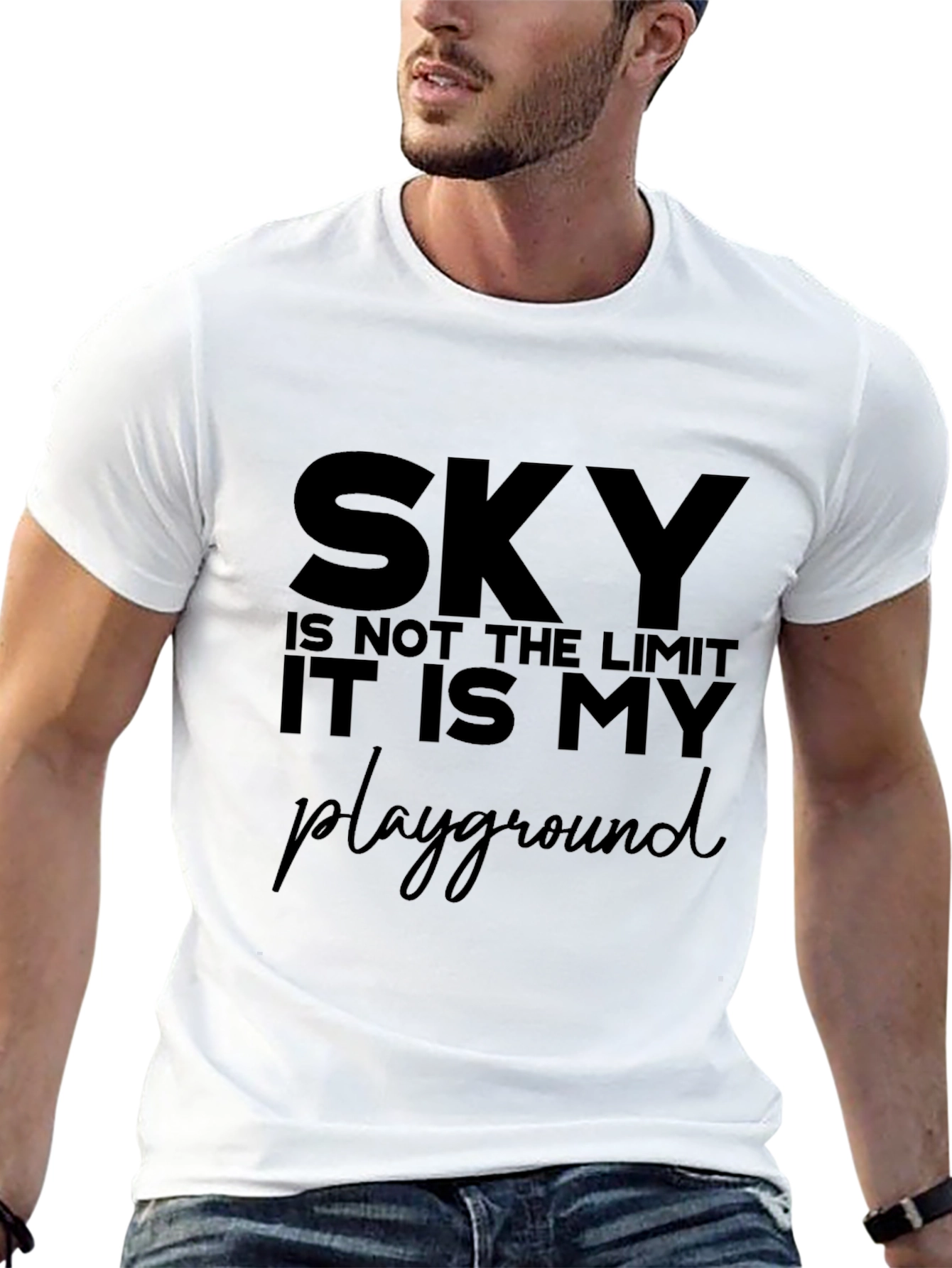 Sky Is My Playground Graphic Tee - Black