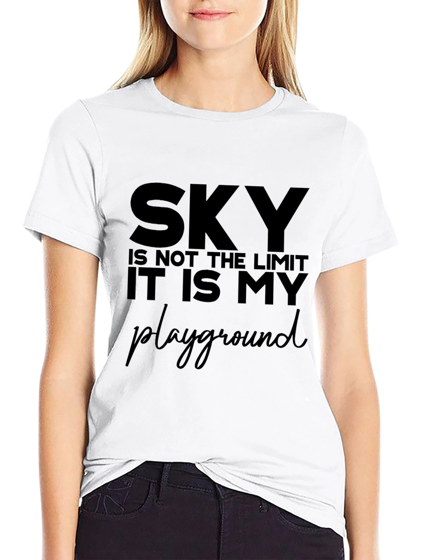 Sky Is My Playground Graphic Tee - Black