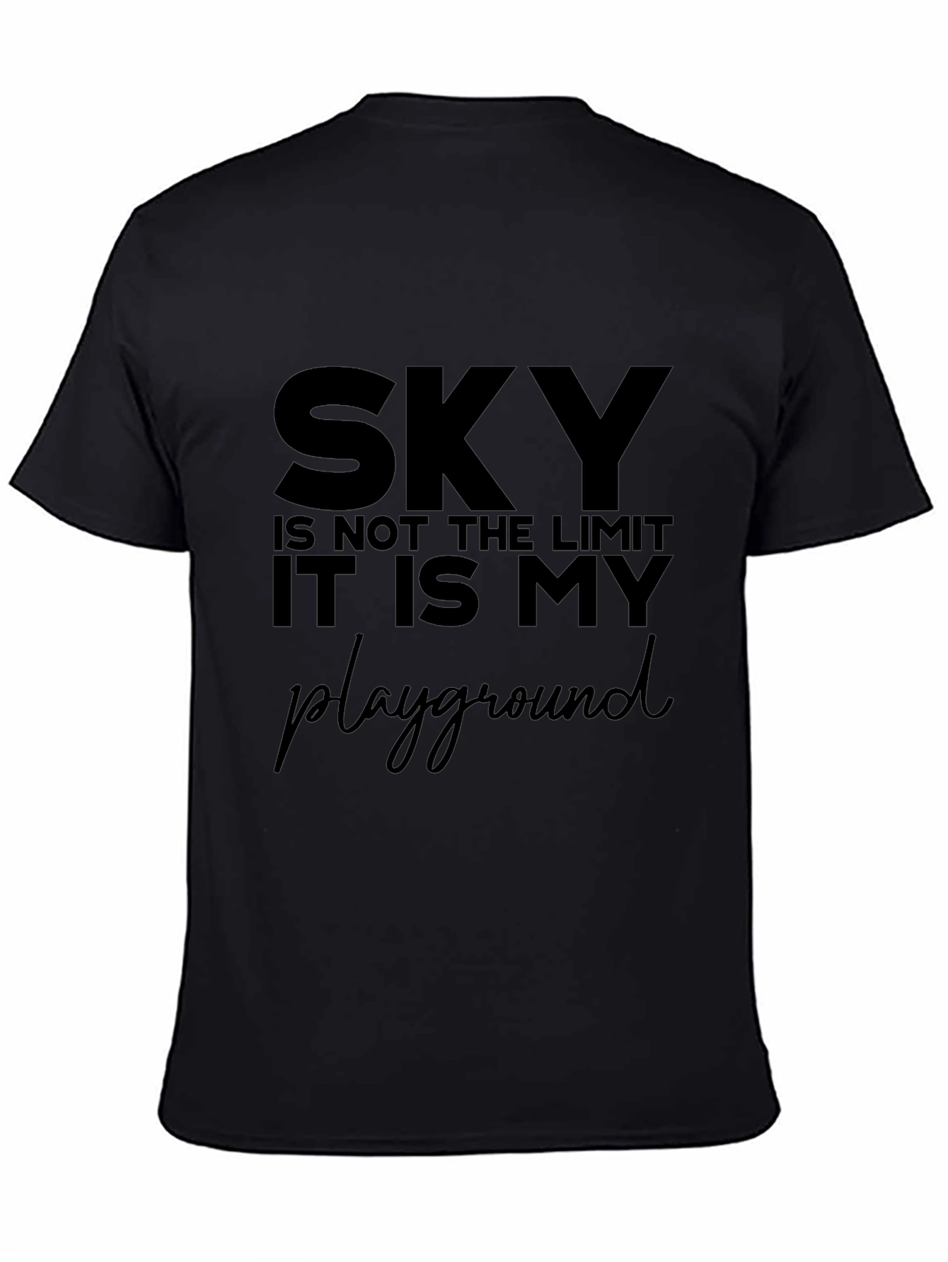 Sky Is My Playground Graphic Tee - Black