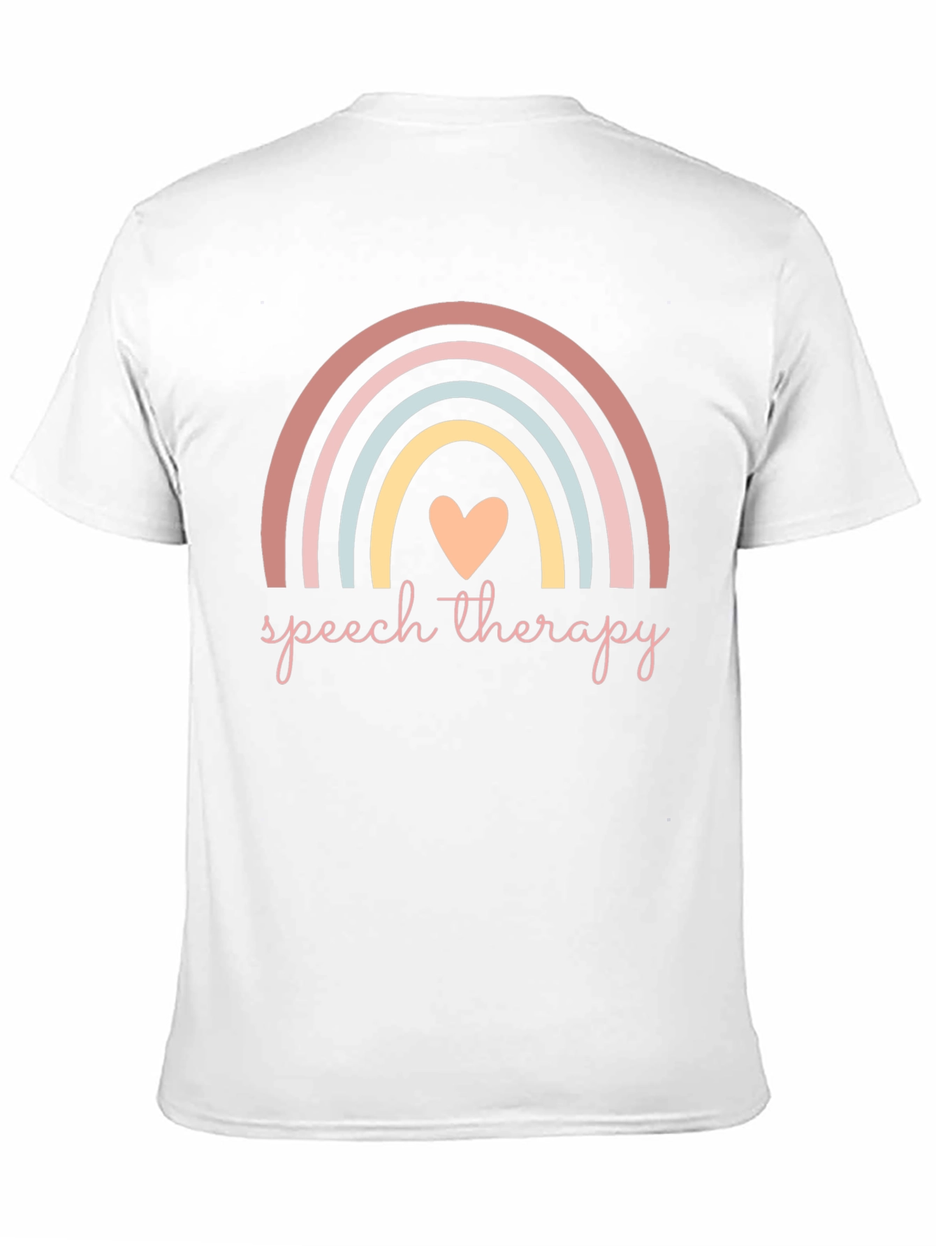 Speech Therapy Rainbow Heart Graphic Tee