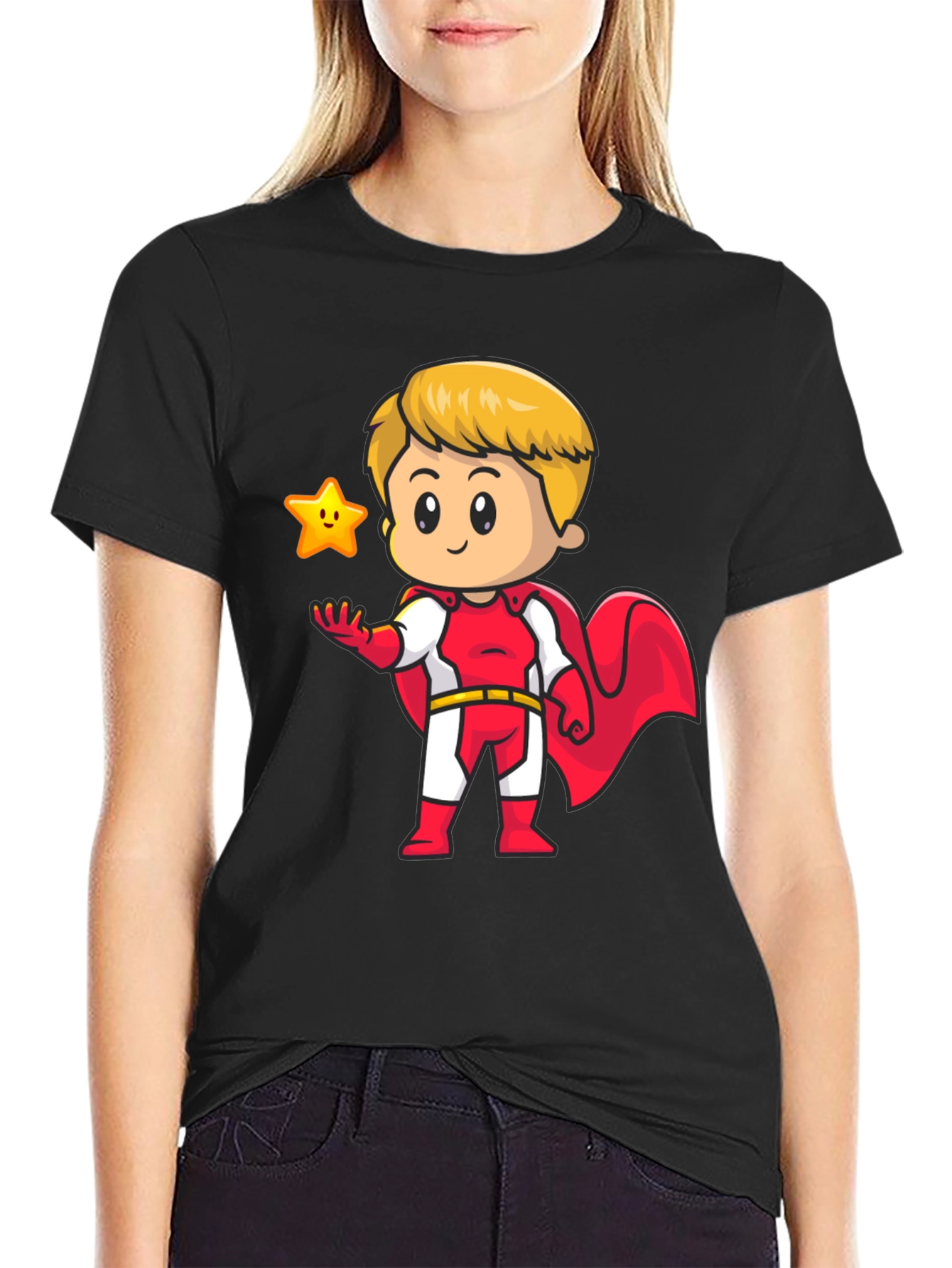 Superhero Boy T-Shirt - Cartoon Graphic Tee