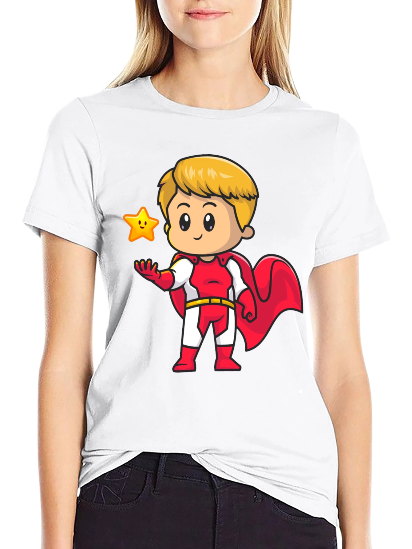 Superhero Boy T-Shirt - Cartoon Graphic Tee