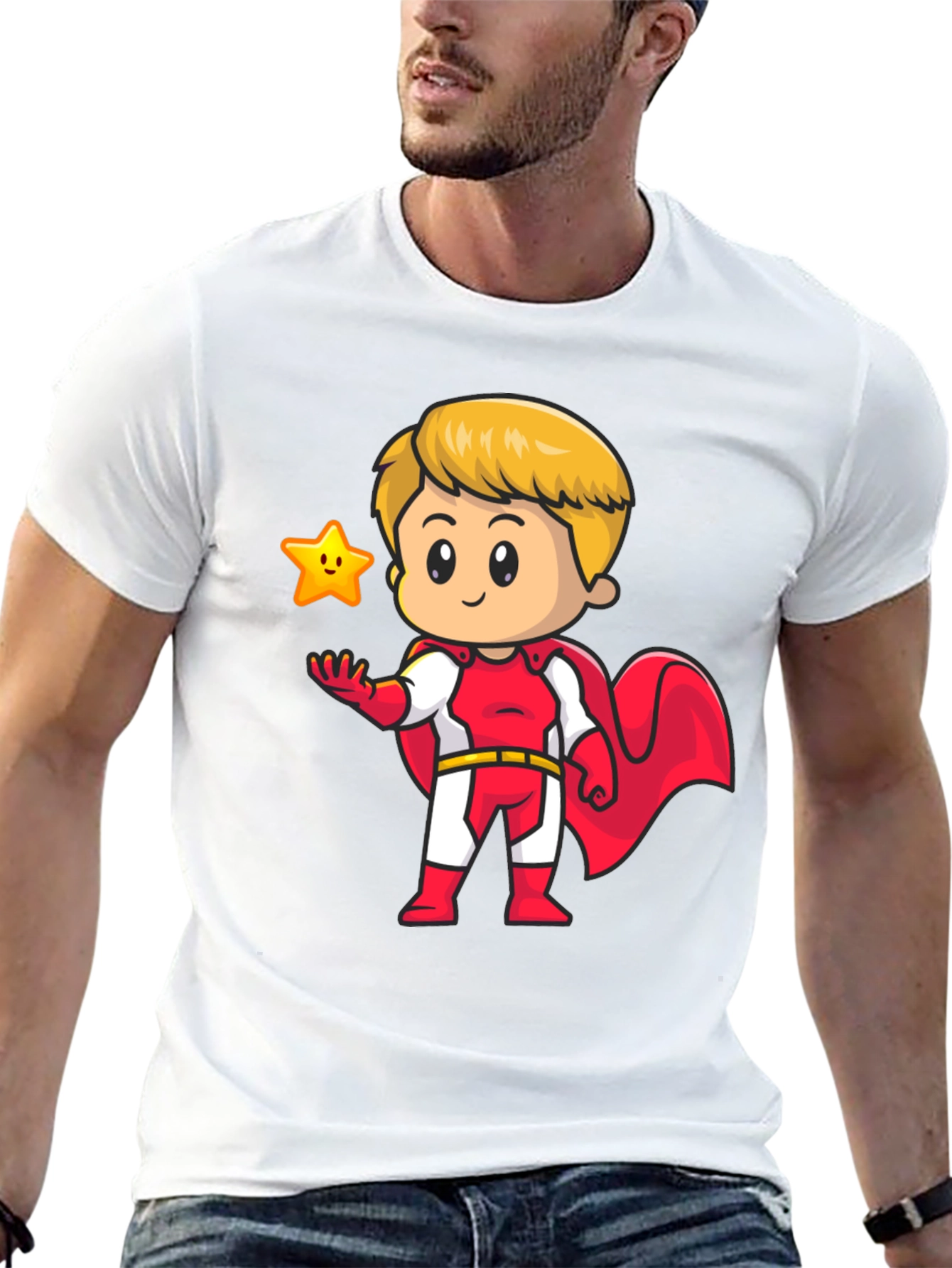 Superhero Boy T-Shirt - Cartoon Graphic Tee