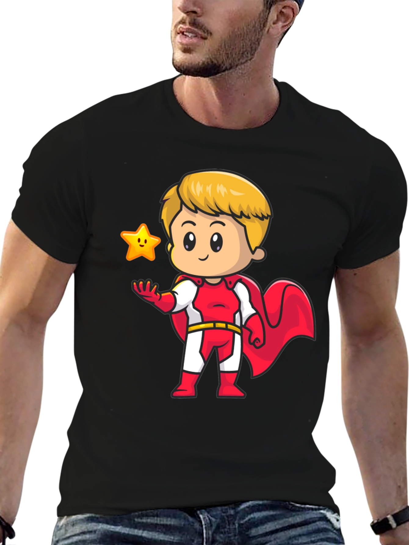 Superhero Boy T-Shirt - Cartoon Graphic Tee