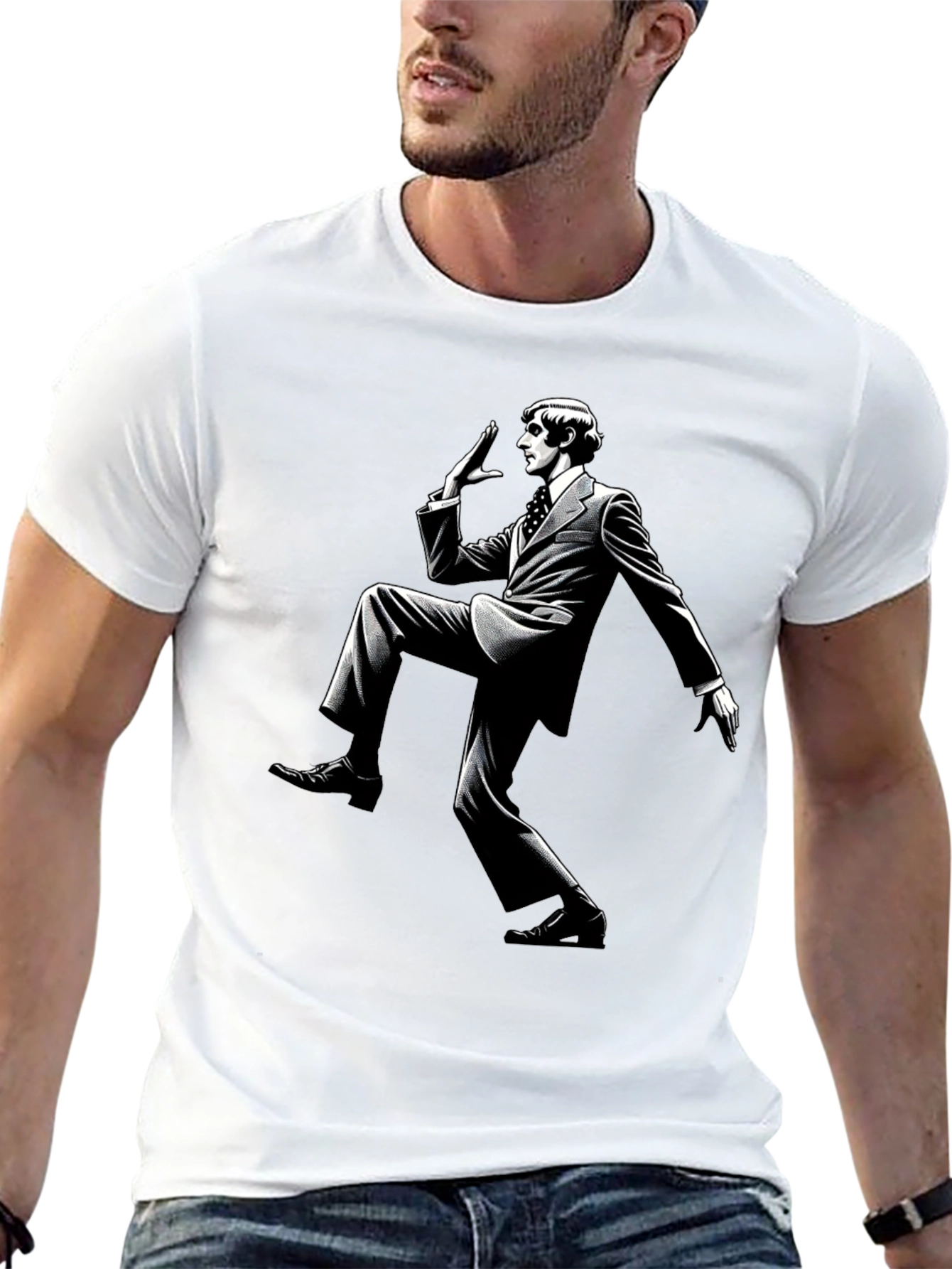 Retro Style Dance Black T-Shirt