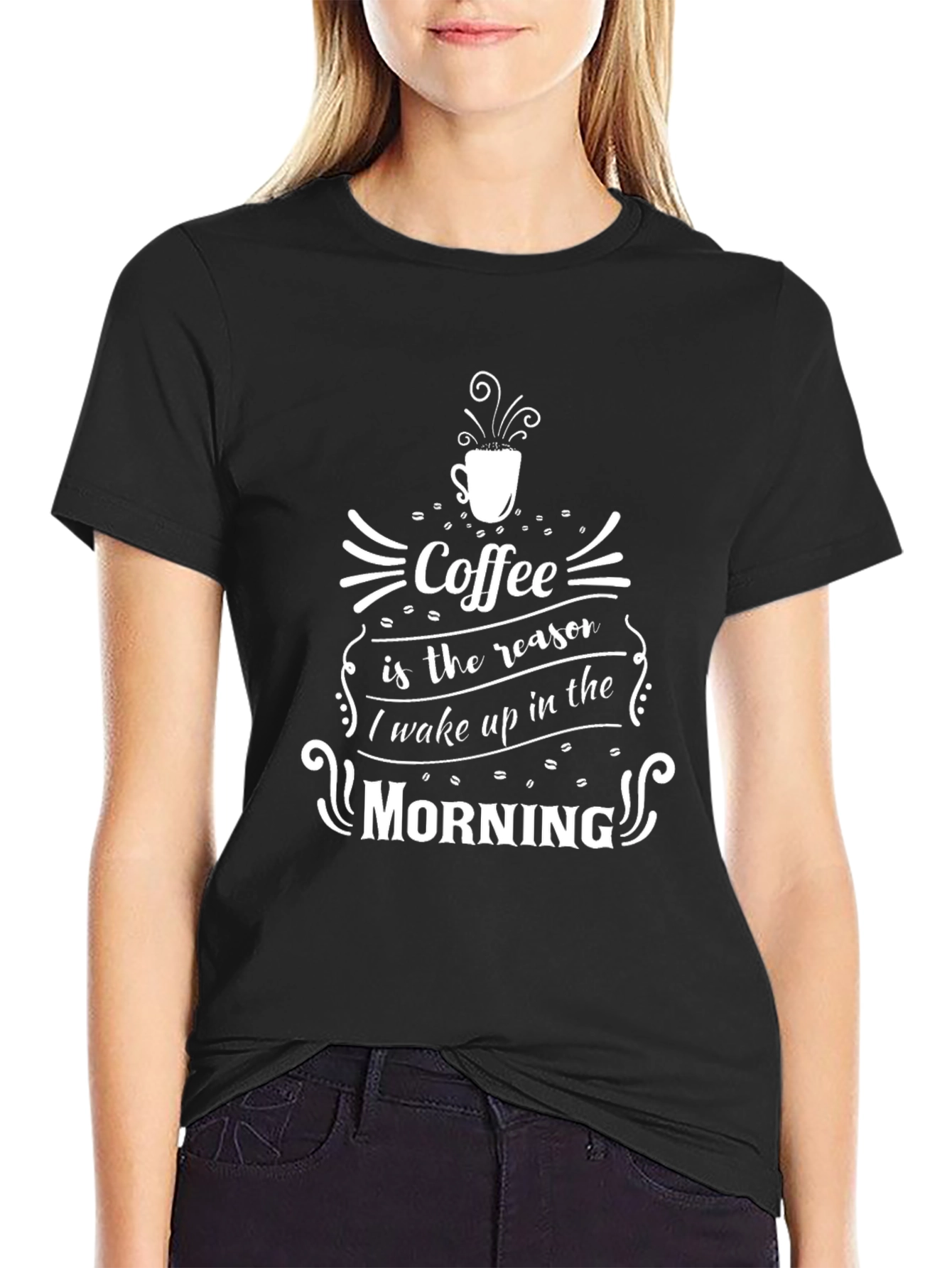 Coffee Reason Morning Black Graphic Tee