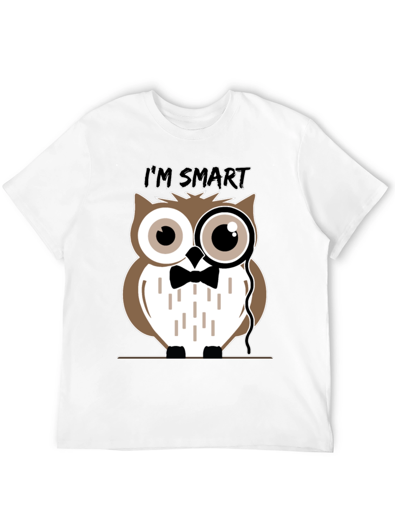 Smart Owl Graphic T-Shirt - Mens Black Tee
