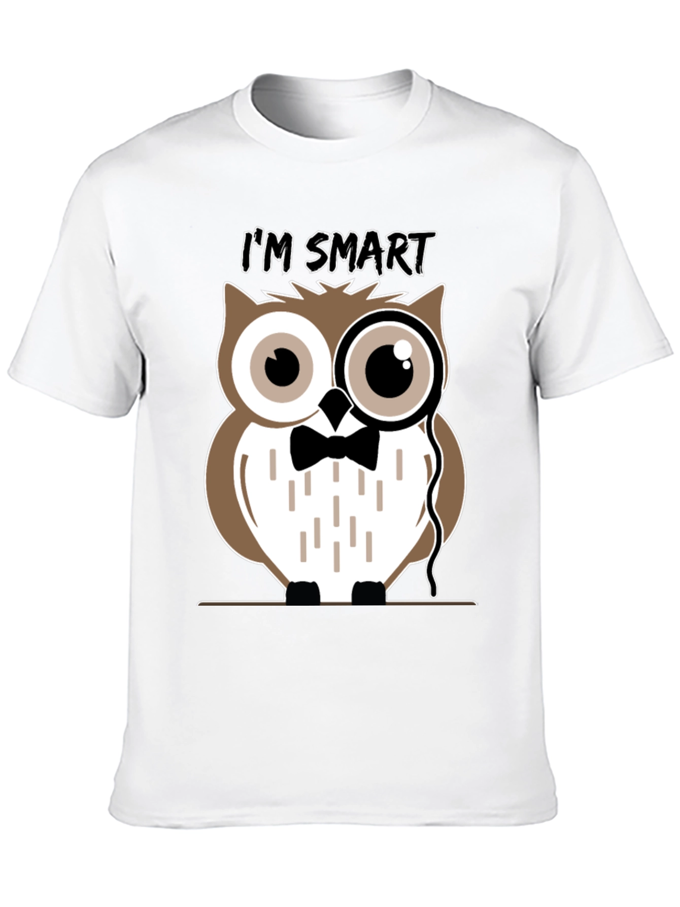Smart Owl Graphic T-Shirt - Mens Black Tee