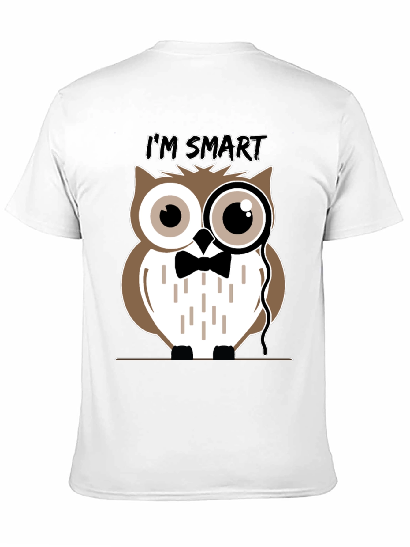 Smart Owl Graphic T-Shirt - Mens Black Tee