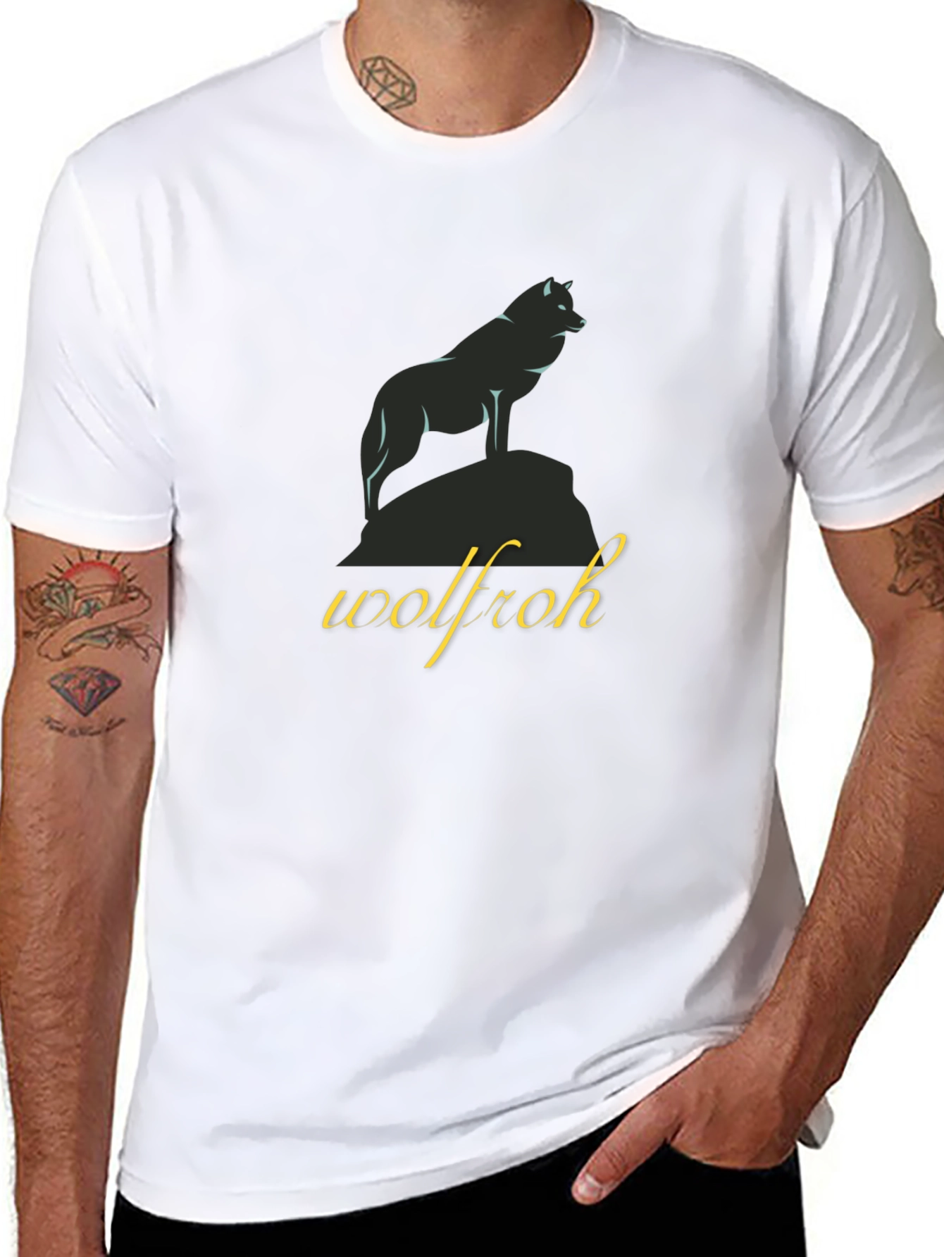 Wolfroh T-Shirt - Black - Mens