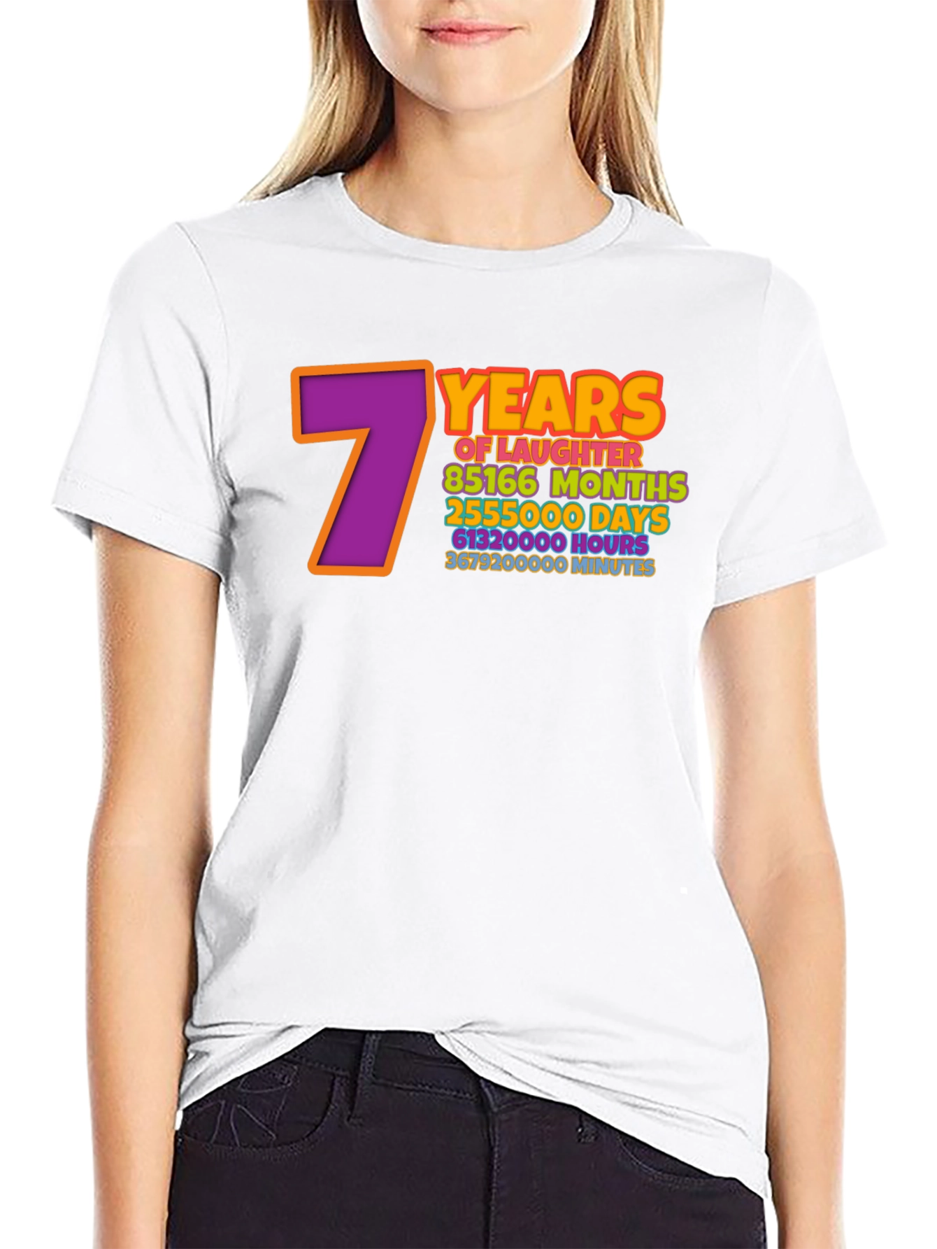 7 Years of Laughter T-Shirt Anniversary Gift