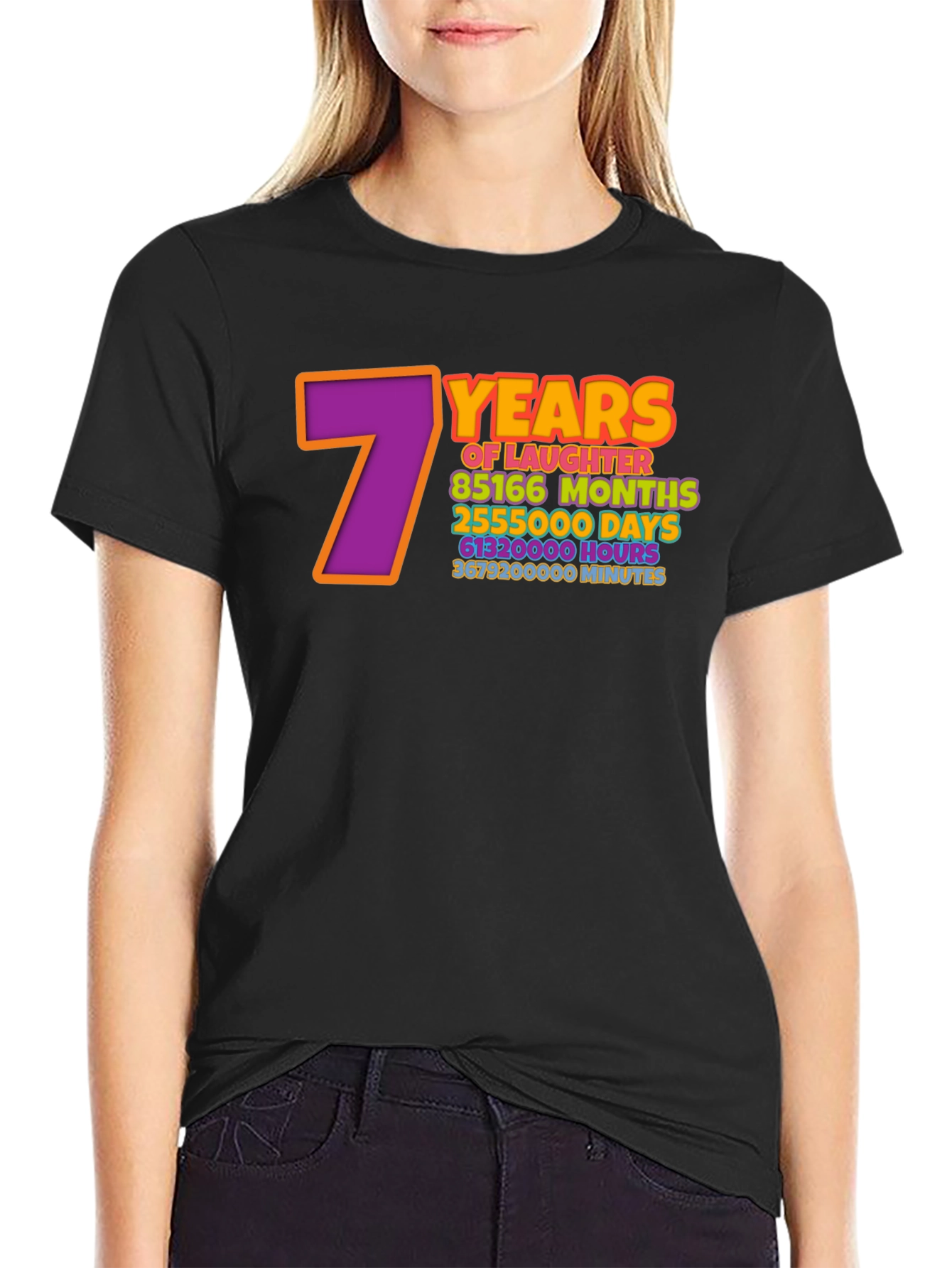7 Years of Laughter T-Shirt Anniversary Gift