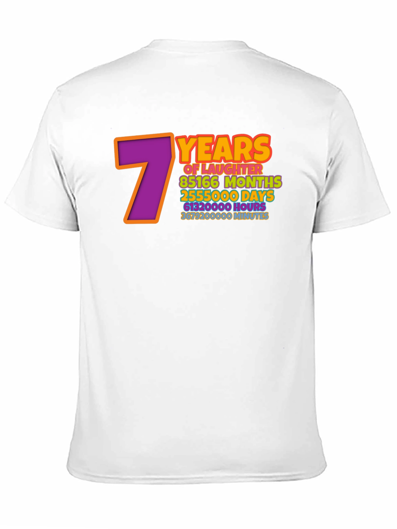 7 Years of Laughter T-Shirt Anniversary Gift