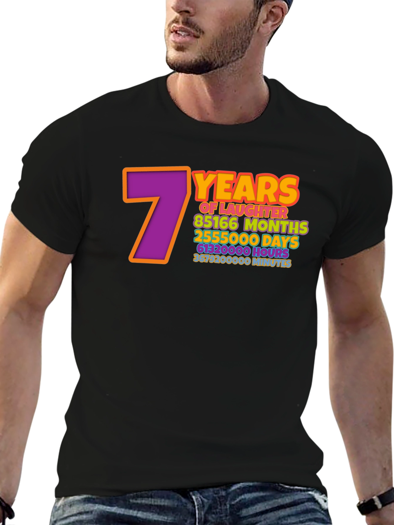 7 Years of Laughter T-Shirt Anniversary Gift