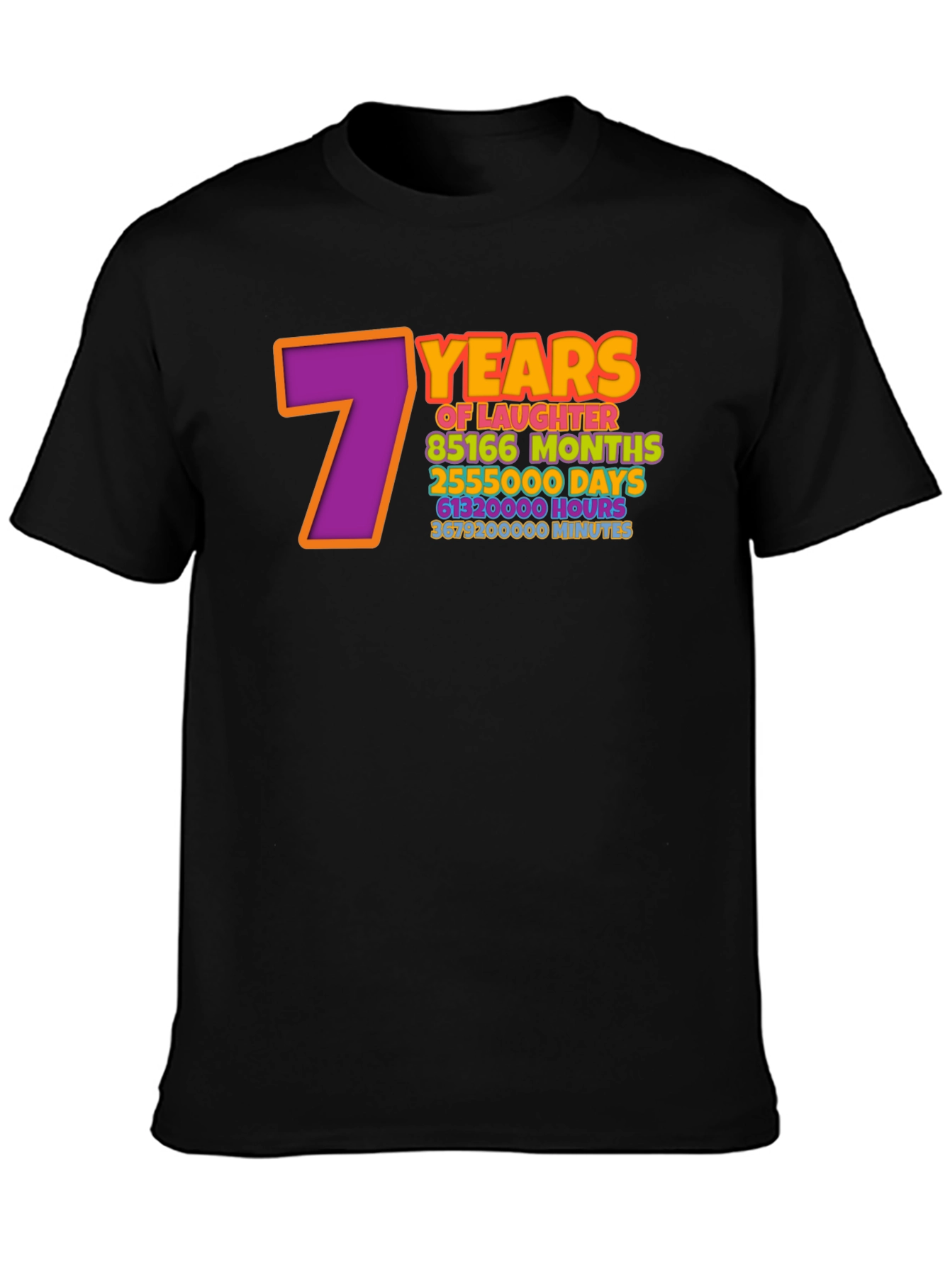 7 Years of Laughter T-Shirt Anniversary Gift