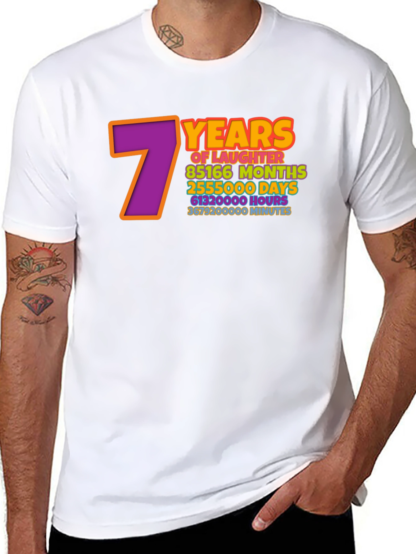 7 Years of Laughter T-Shirt Anniversary Gift