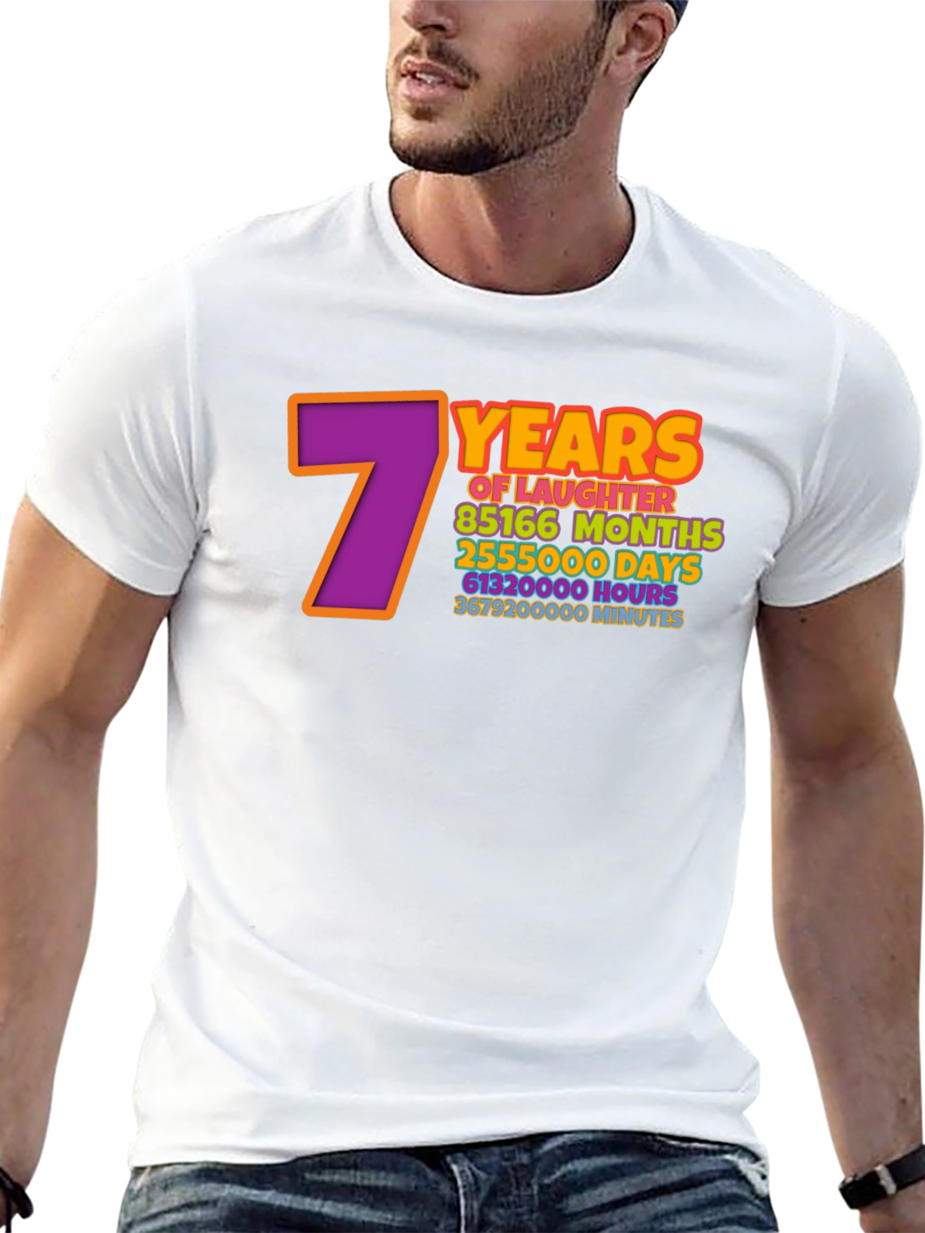 7 Years of Laughter T-Shirt Anniversary Gift