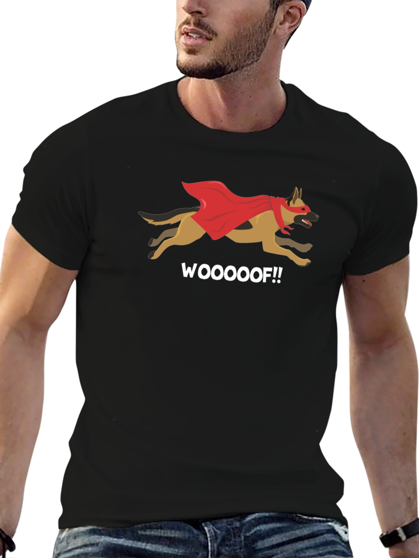 Super Dog Graphic Tee - Funny Superhero Dog Shirt