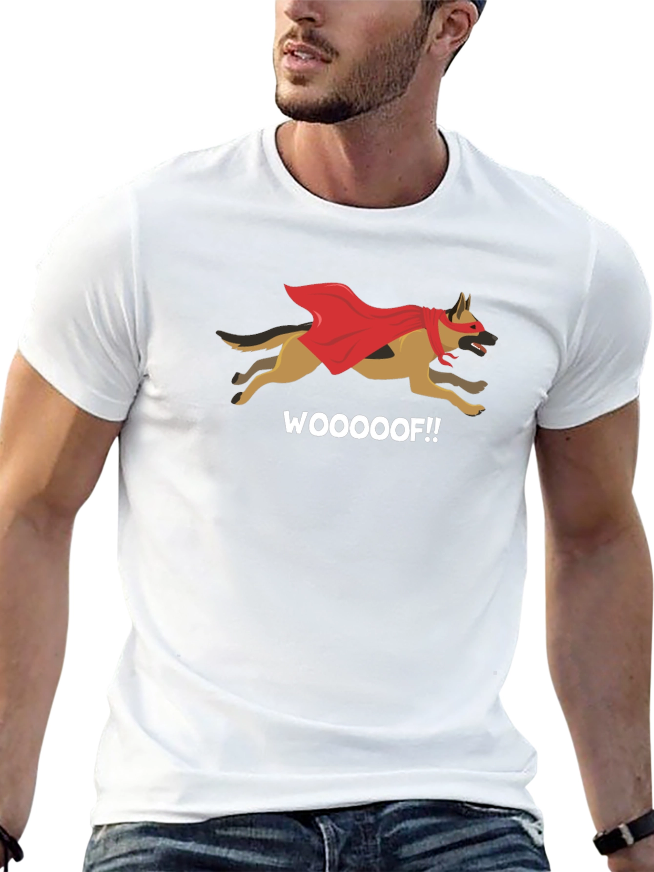 Super Dog Graphic Tee - Funny Superhero Dog Shirt