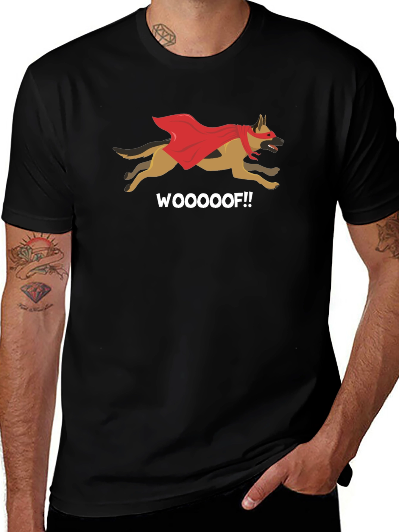 Super Dog Graphic Tee - Funny Superhero Dog Shirt