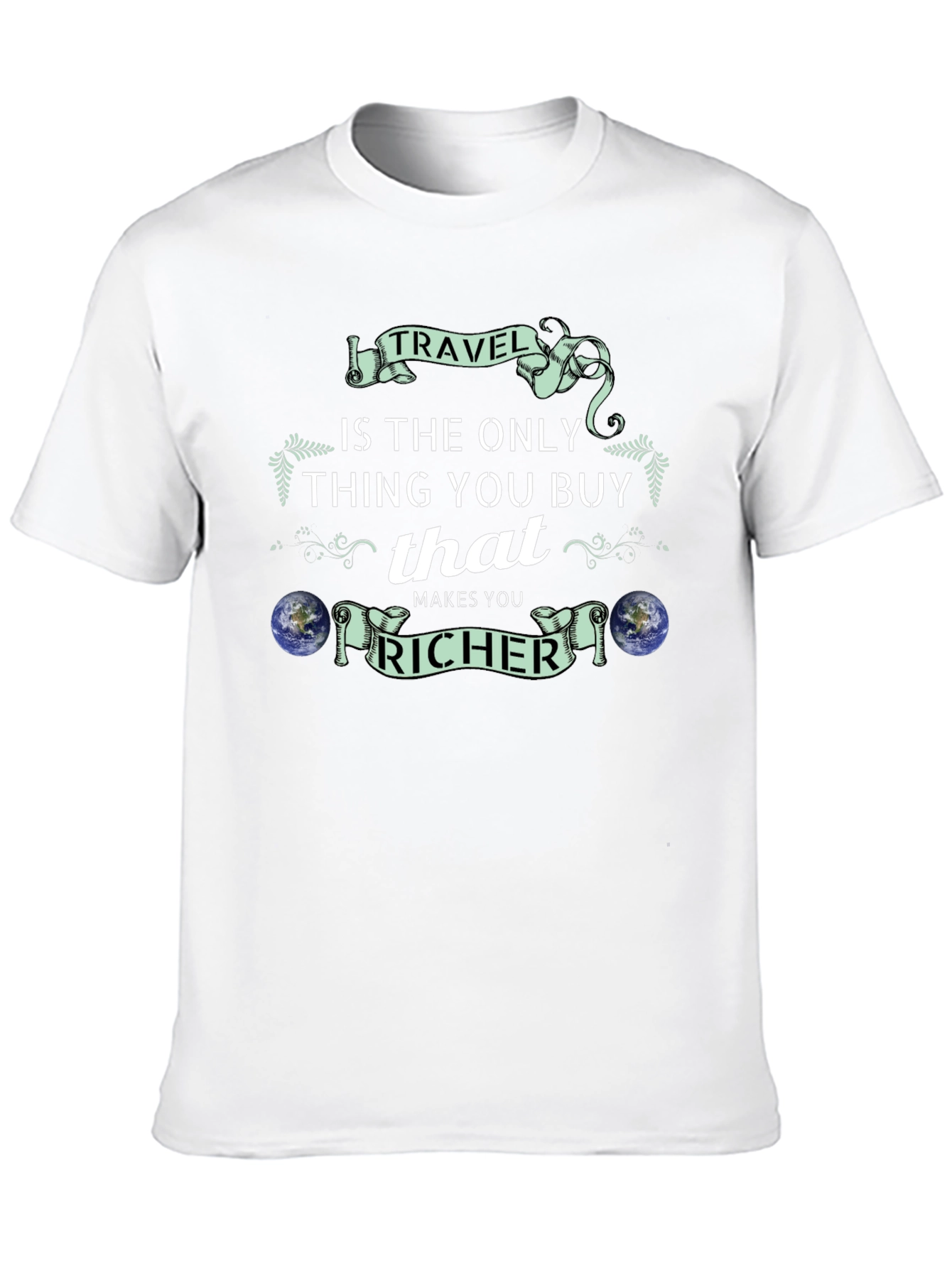 Travel Makes You Richer Black T-Shirt