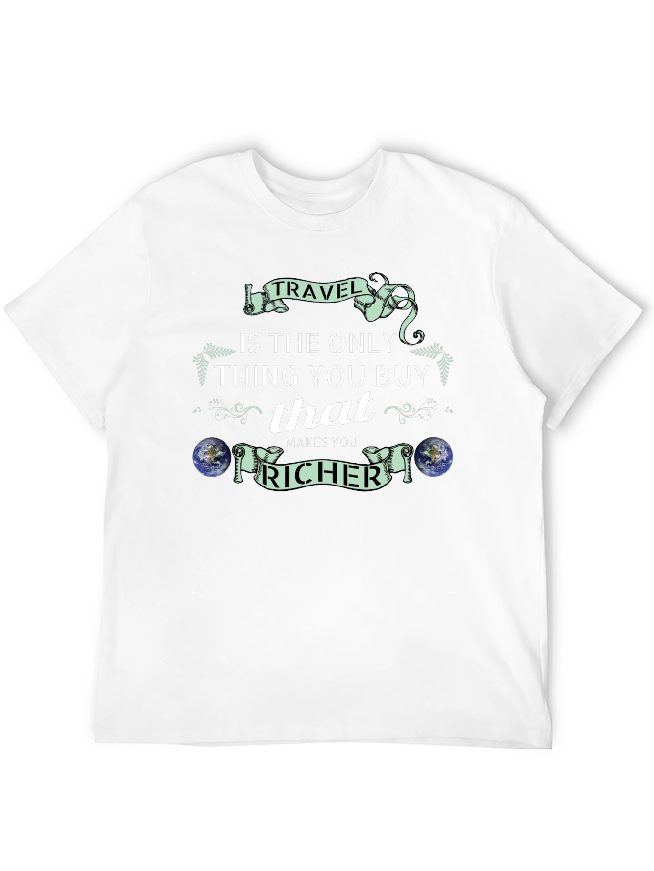 Travel Makes You Richer Black T-Shirt