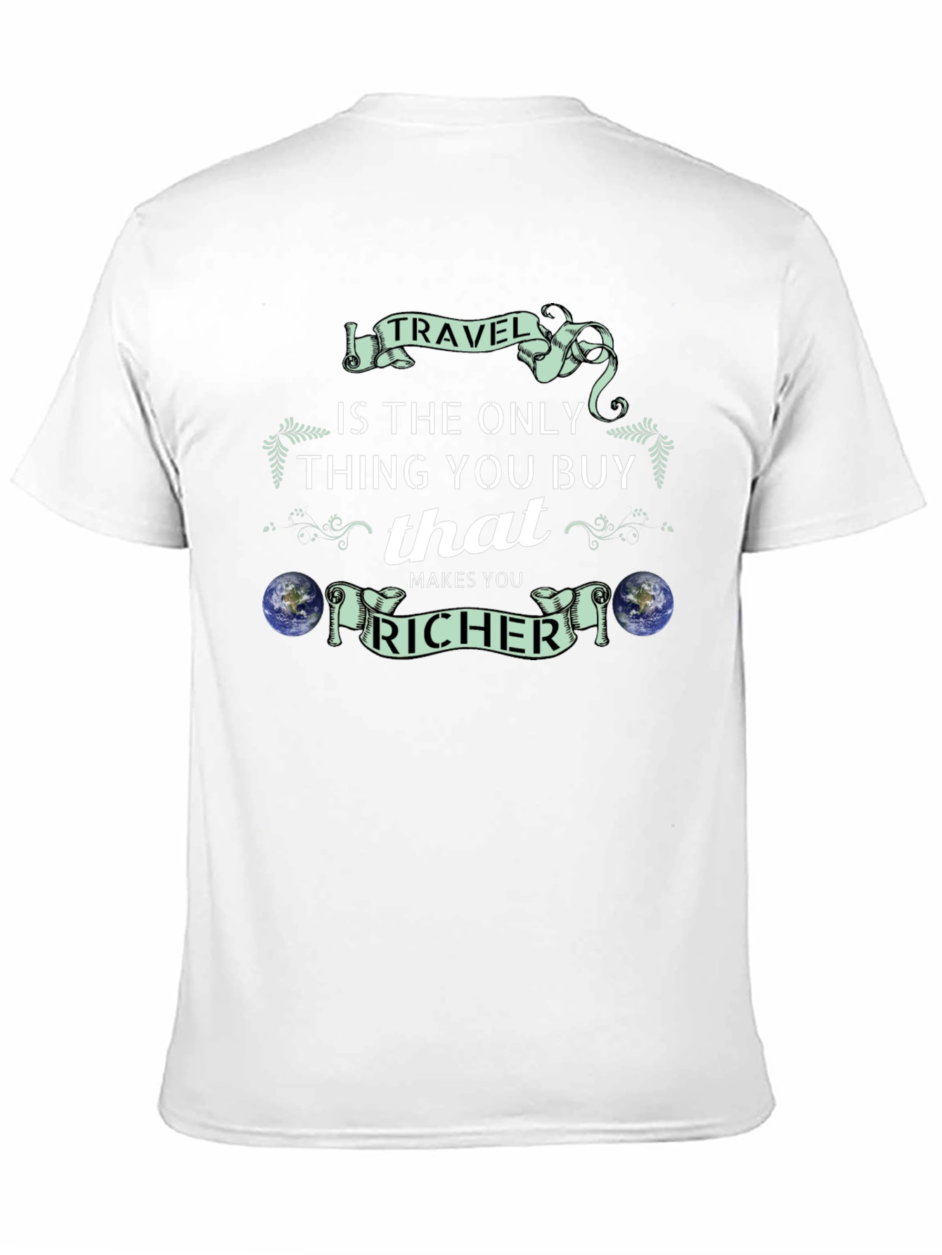 Travel Makes You Richer Black T-Shirt