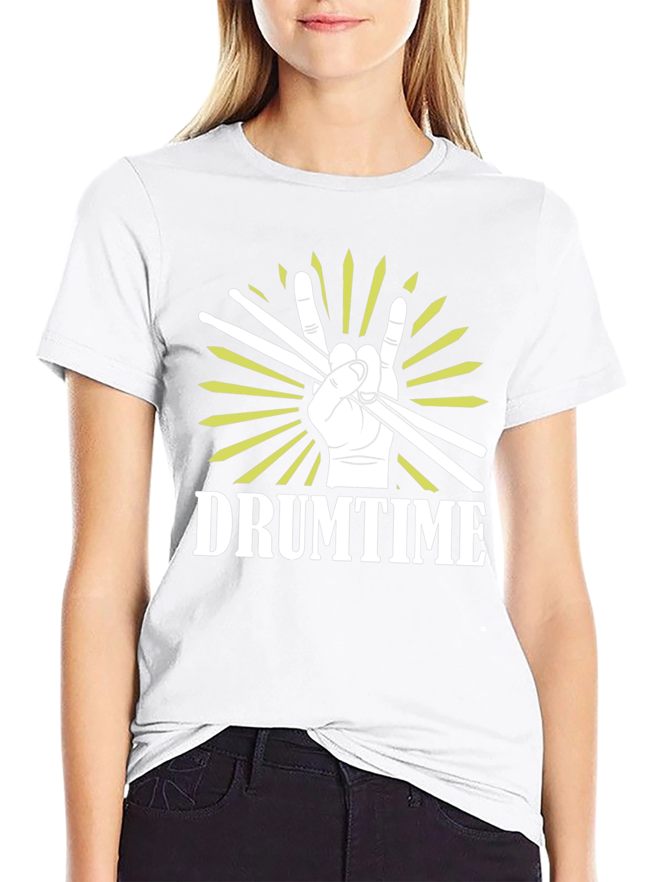 Drumtime Graphic Tee - Rock On Drummer T-Shirt