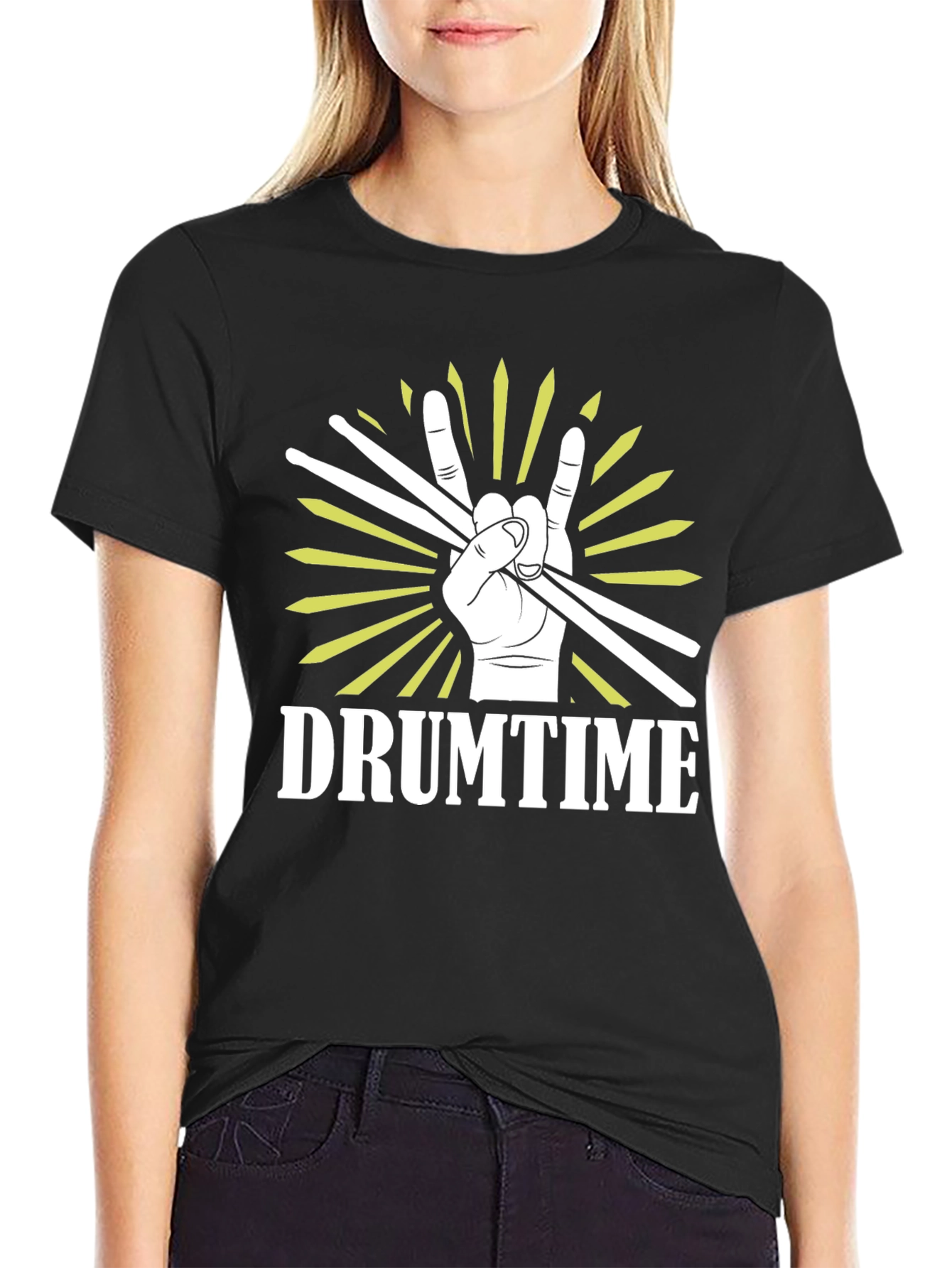Drumtime Graphic Tee - Rock On Drummer T-Shirt