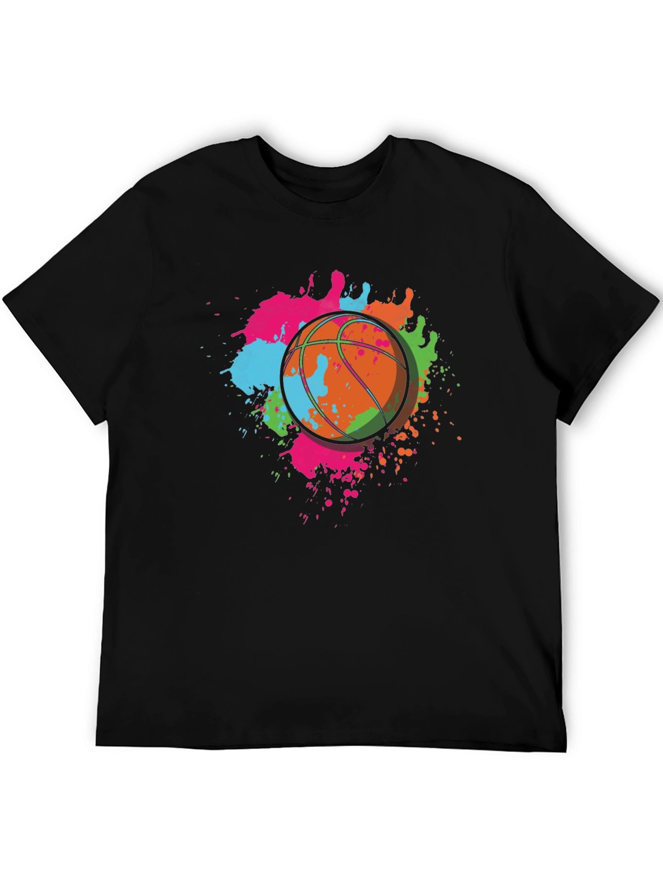 Basketball Splatter Graphic T-Shirt - Funky Streetwear