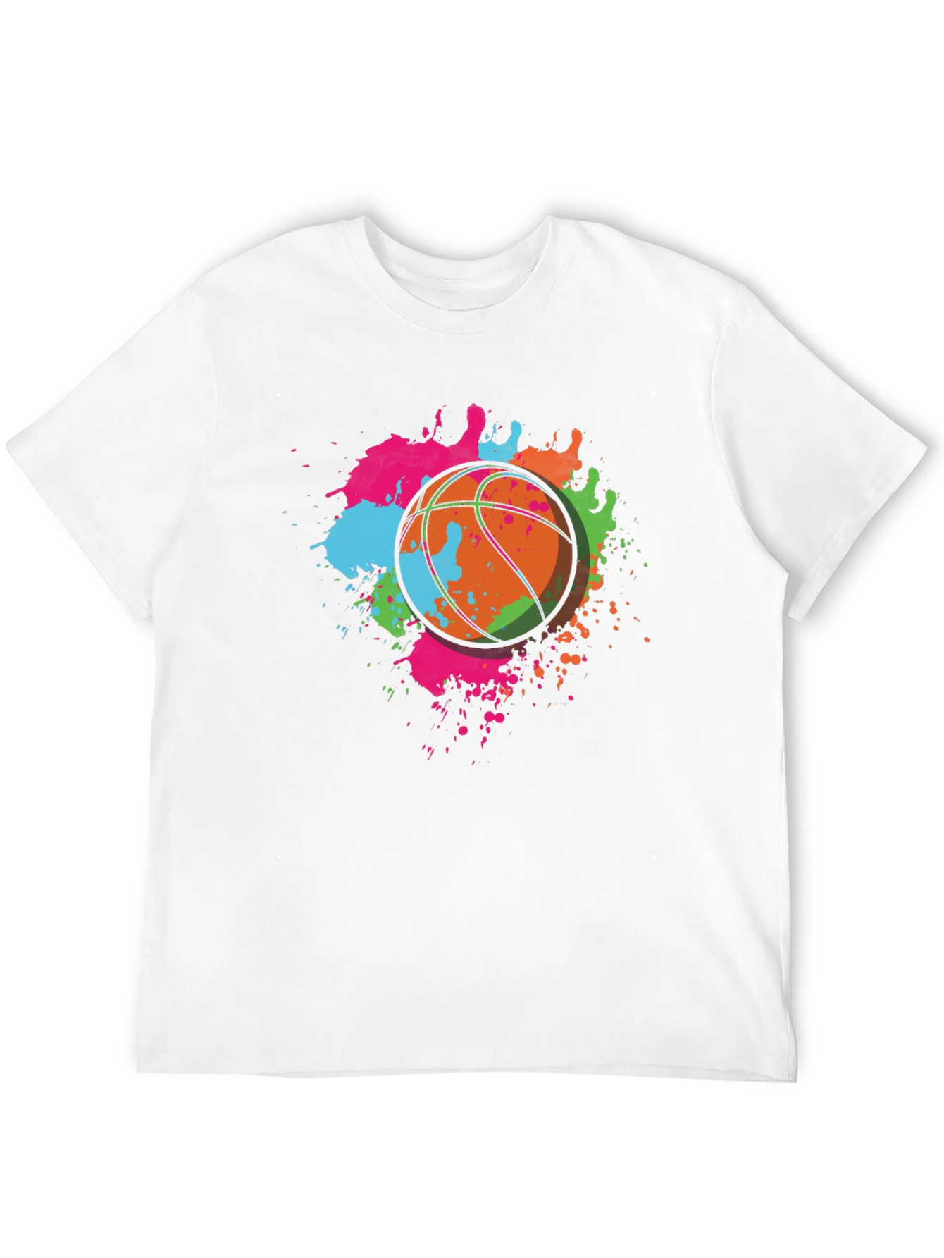 Basketball Splatter Graphic T-Shirt - Funky Streetwear