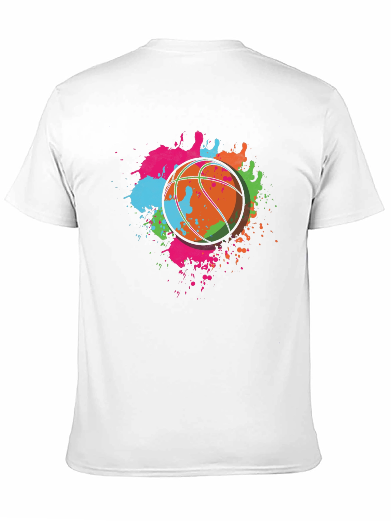 Basketball Splatter Graphic T-Shirt - Funky Streetwear