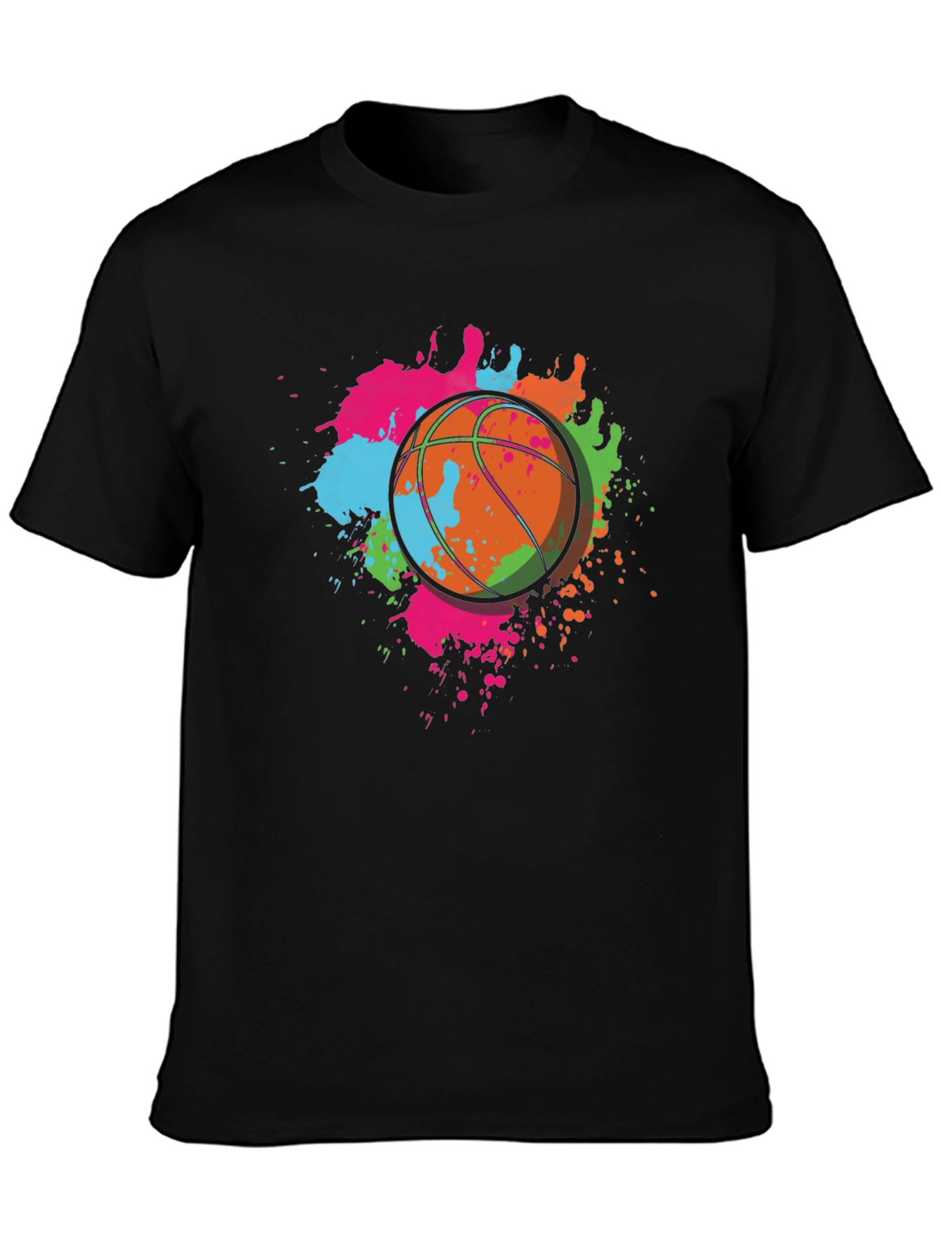Basketball Splatter Graphic T-Shirt - Funky Streetwear