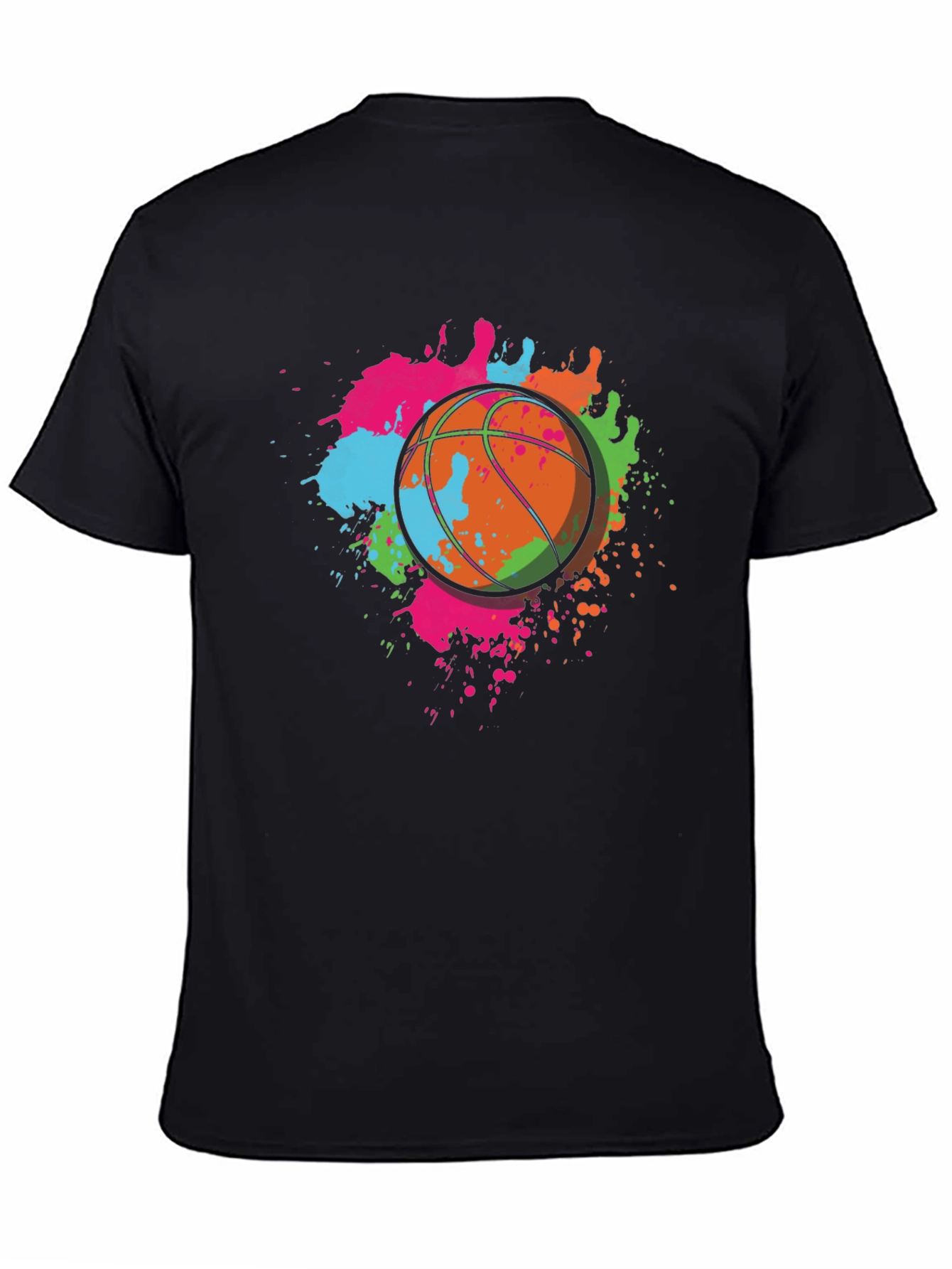 Basketball Splatter Graphic T-Shirt - Funky Streetwear