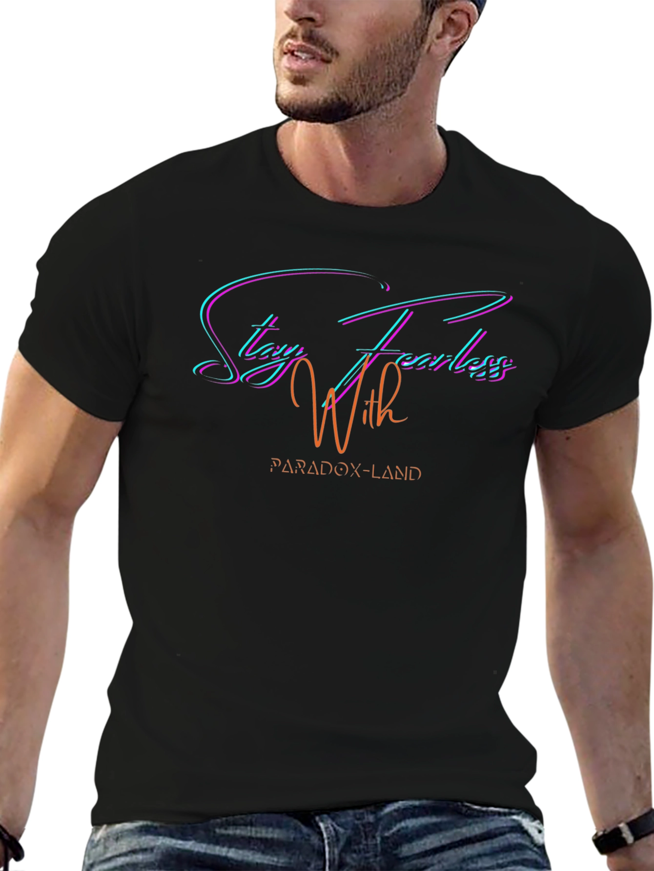 Stay Fearless Black T-Shirt - Paradox-Land