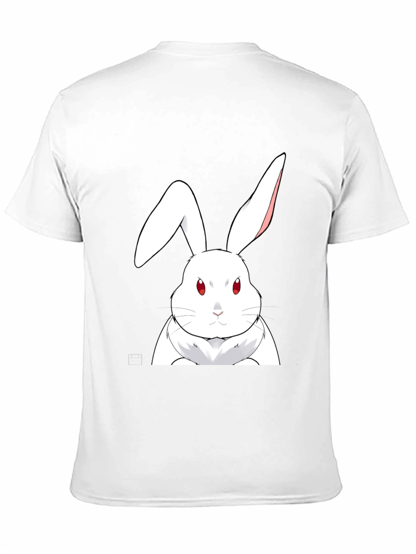 White Rabbit Graphic Tee - Black Cotton T-Shirt
