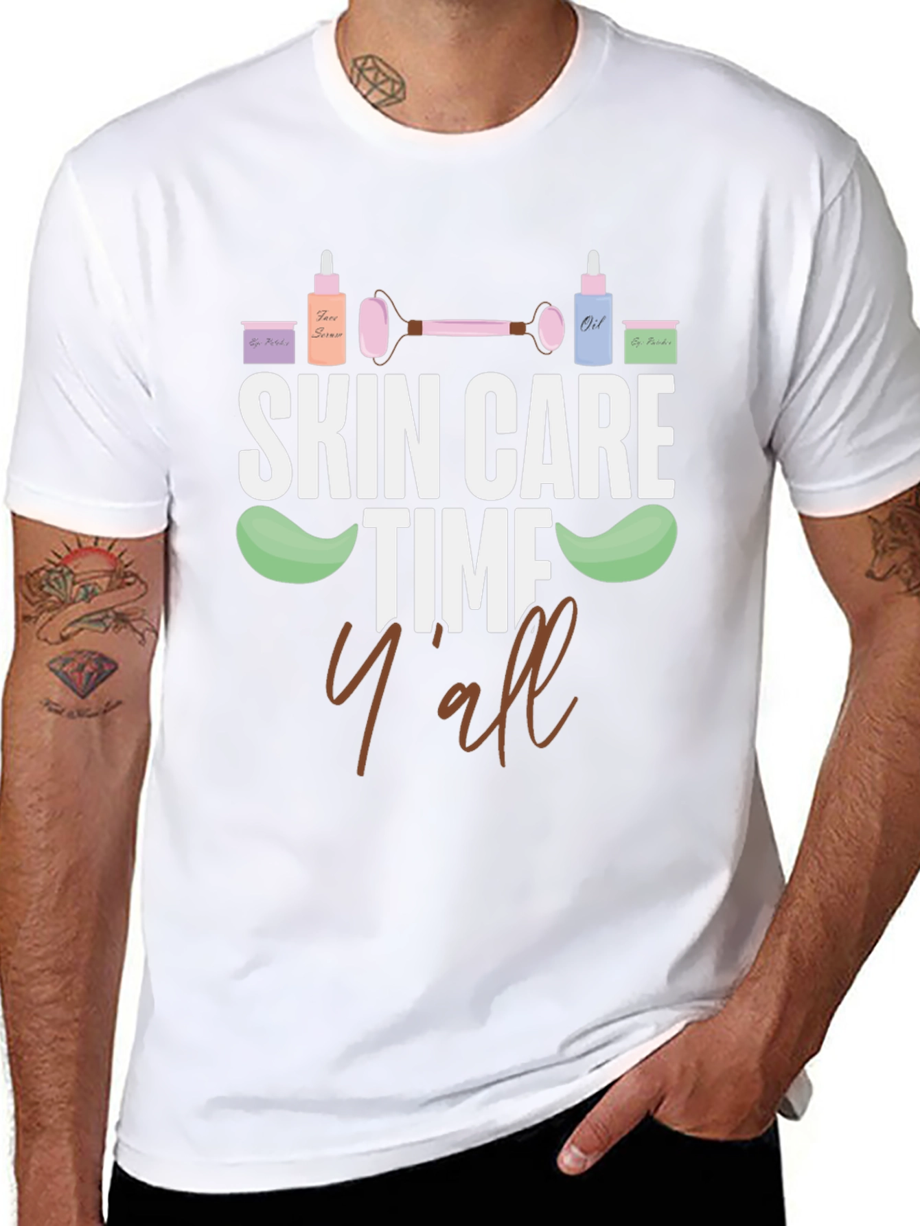 Skin Care Time Yall T-Shirt Beauty Tee