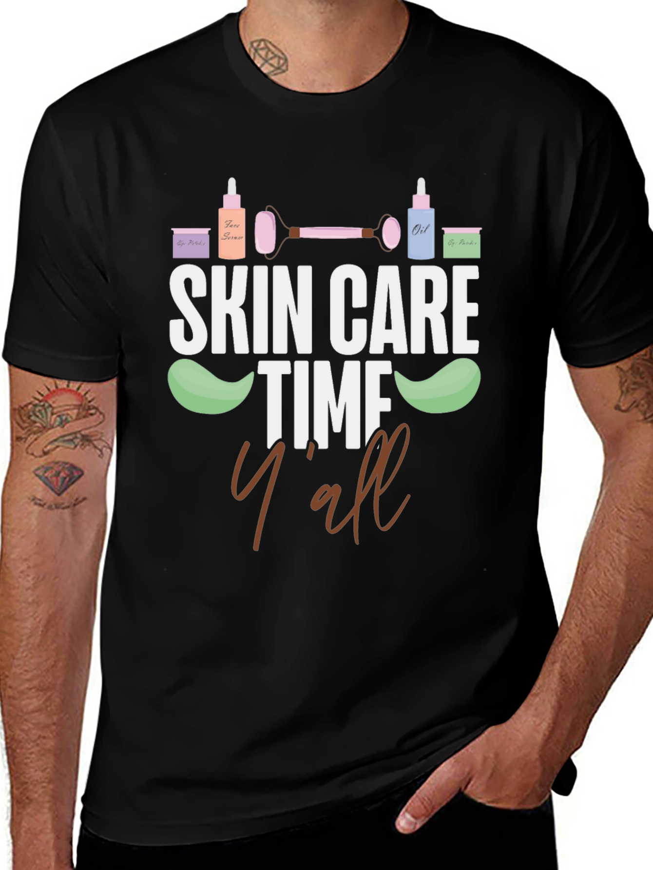 Skin Care Time Yall T-Shirt Beauty Tee