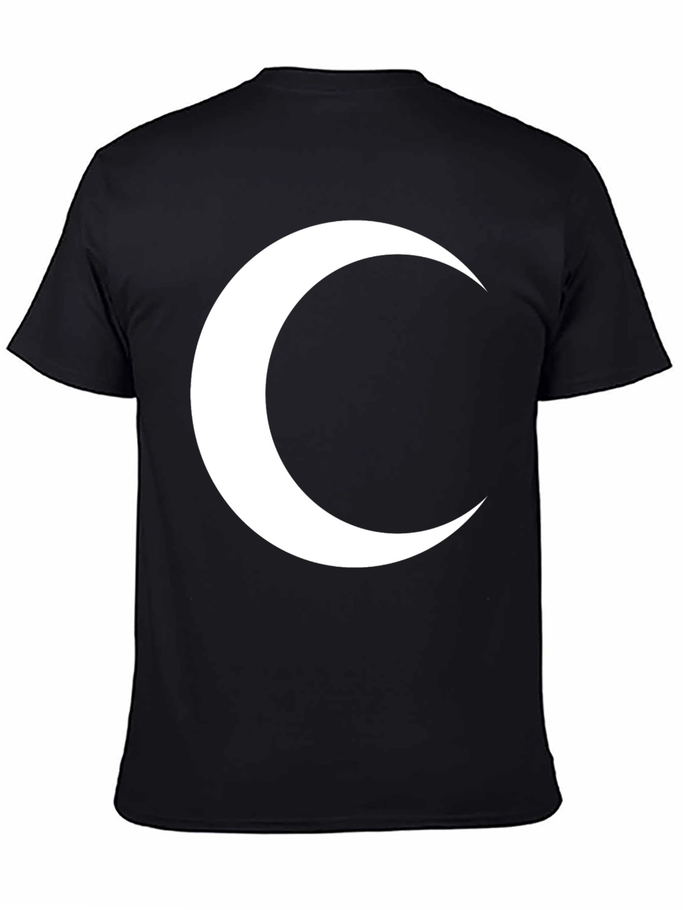Crescent Moon Graphic T-Shirt - Modern Black Tee