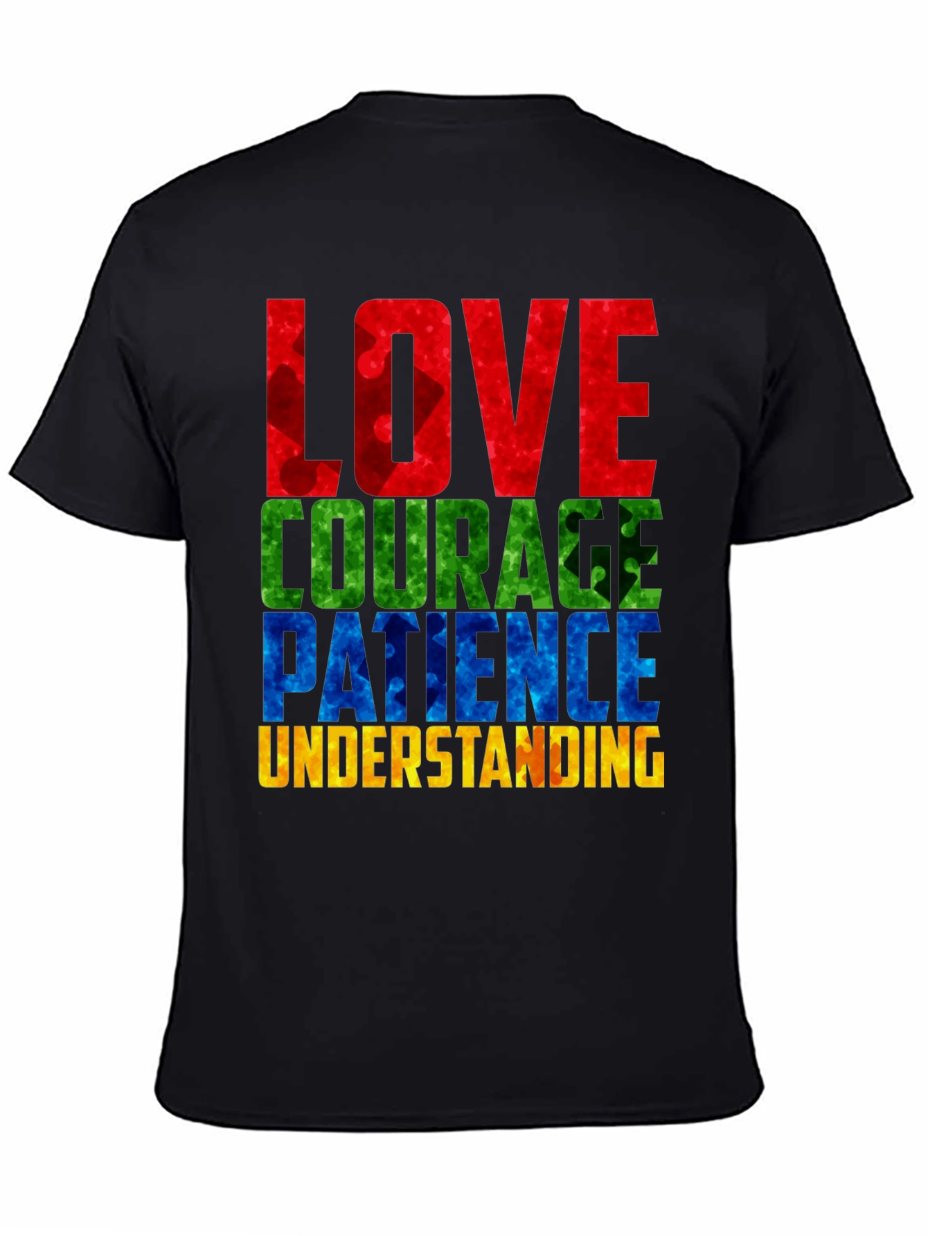 Autism Awareness T-Shirt Love Courage Patience Understanding