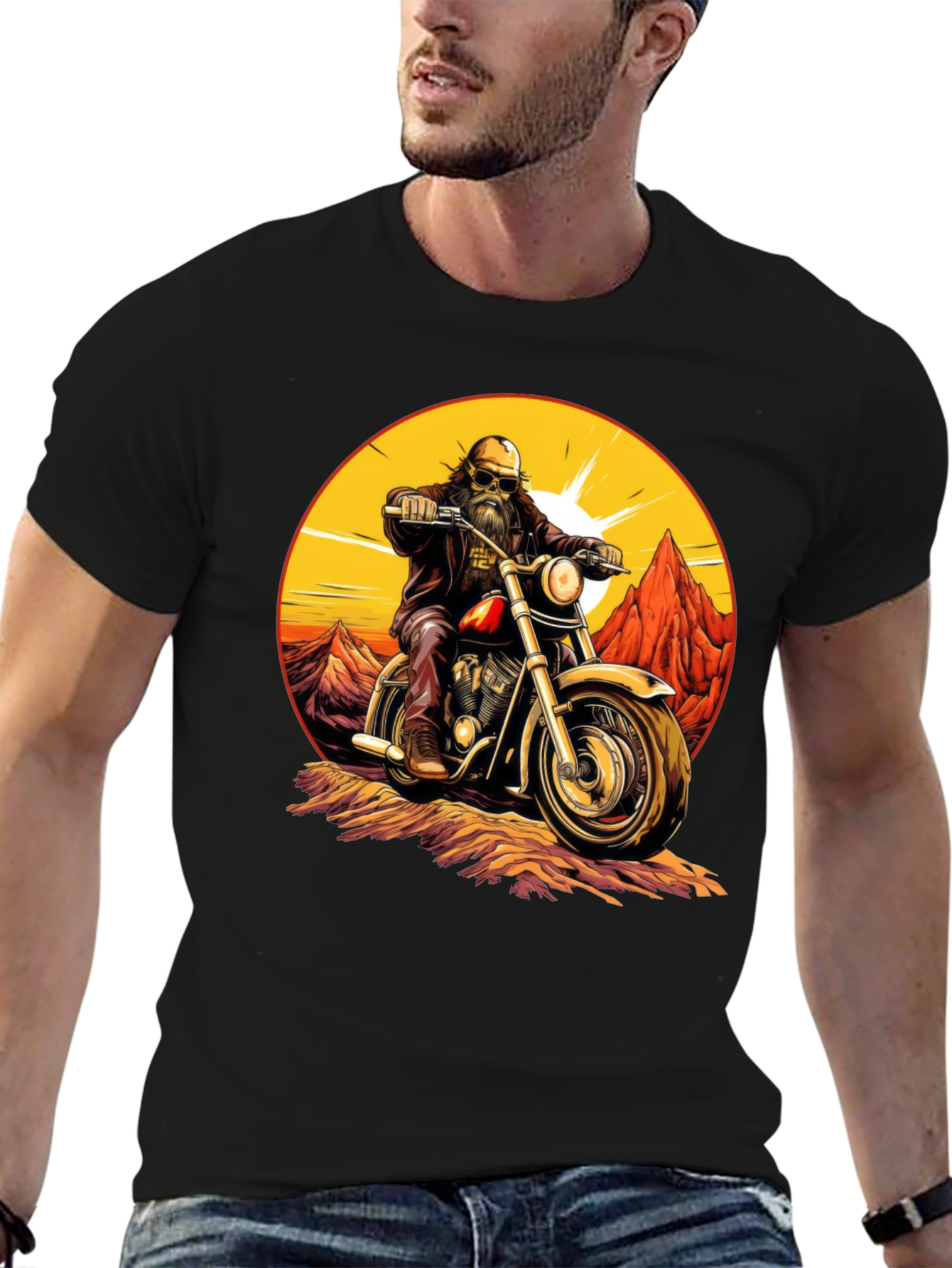 Biker Dude Graphic T-Shirt