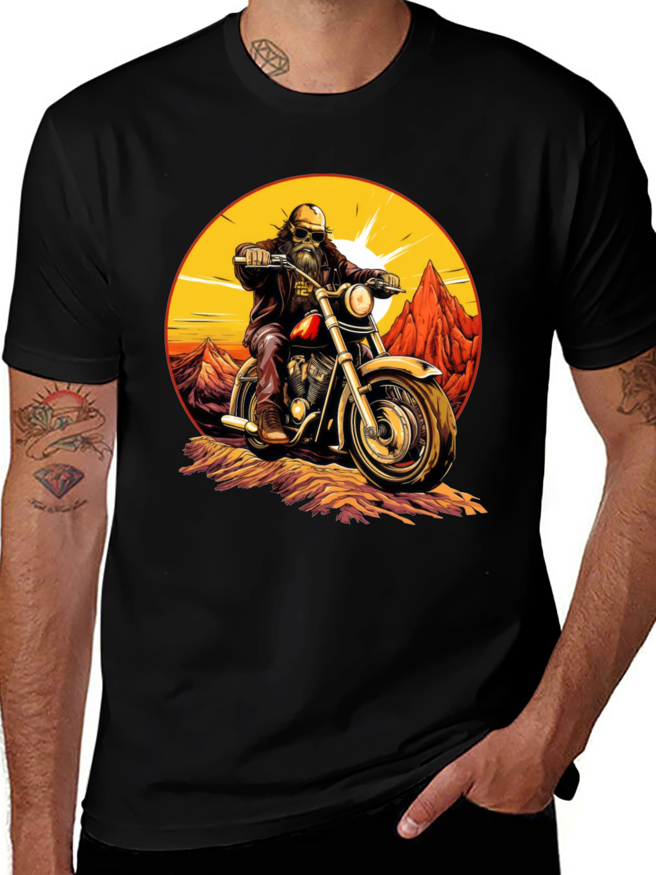 Biker Dude Graphic T-Shirt