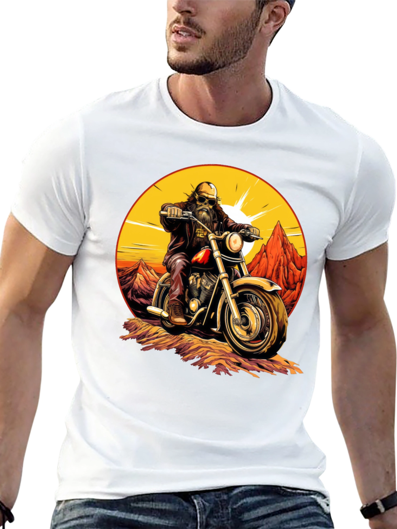 Biker Dude Graphic T-Shirt