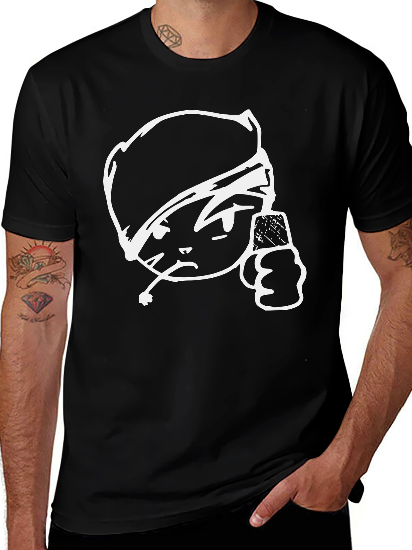 Cool Graphic T-Shirt - Cartoon Guy with Grenade