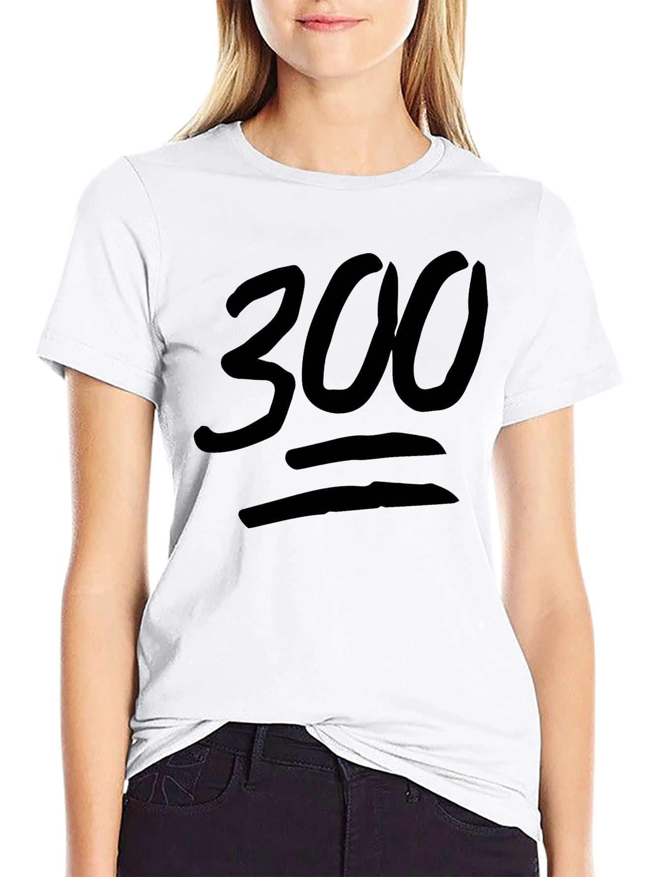 300 Emoji Style Black T-Shirt