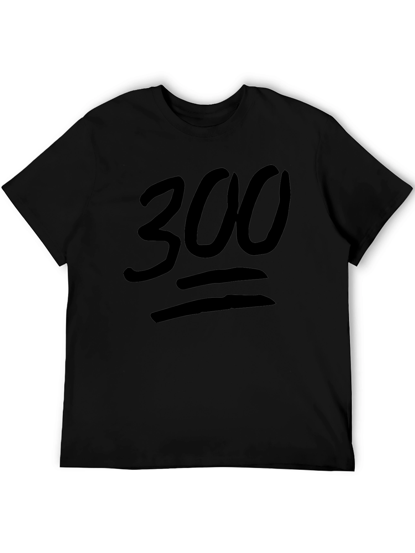 300 Emoji Style Black T-Shirt