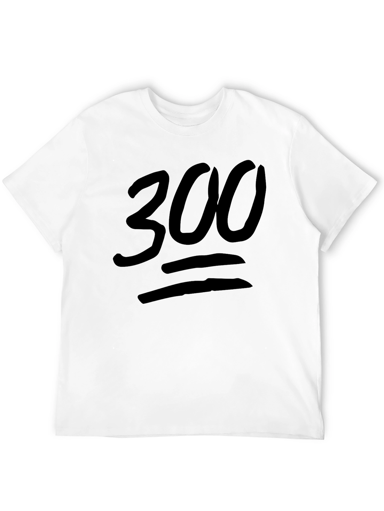 300 Emoji Style Black T-Shirt