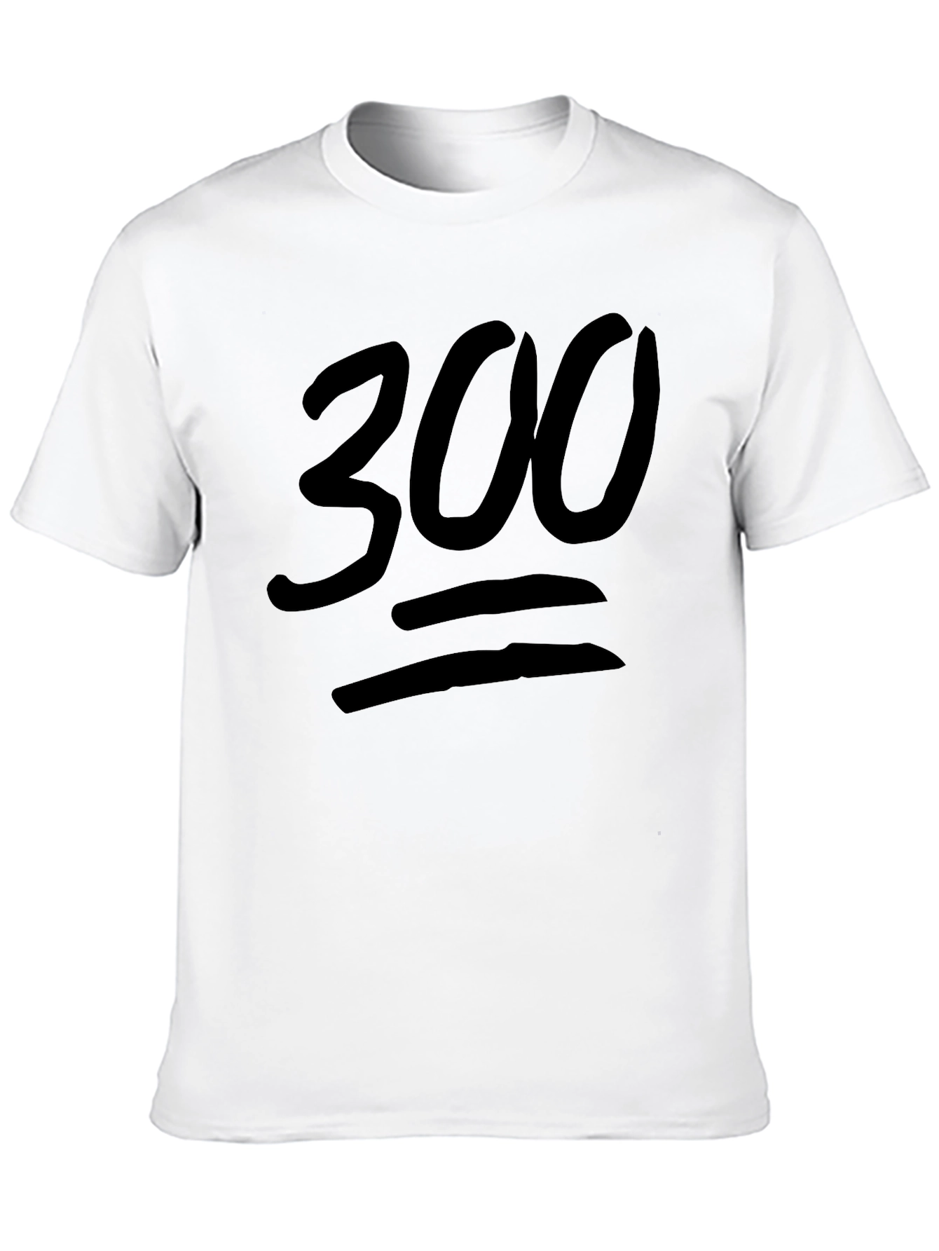 300 Emoji Style Black T-Shirt