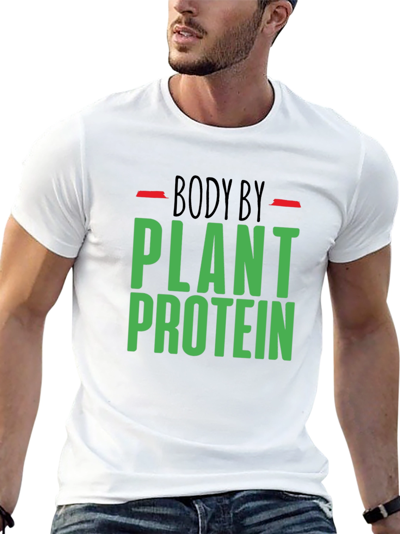 Body By Plant Protein T-Shirt - Vegan Gym Apparel